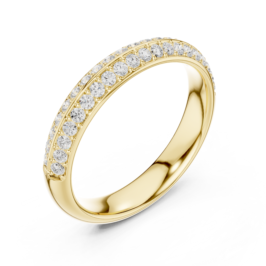 Gold Everbright Pavé Artistry Band Ring Right View