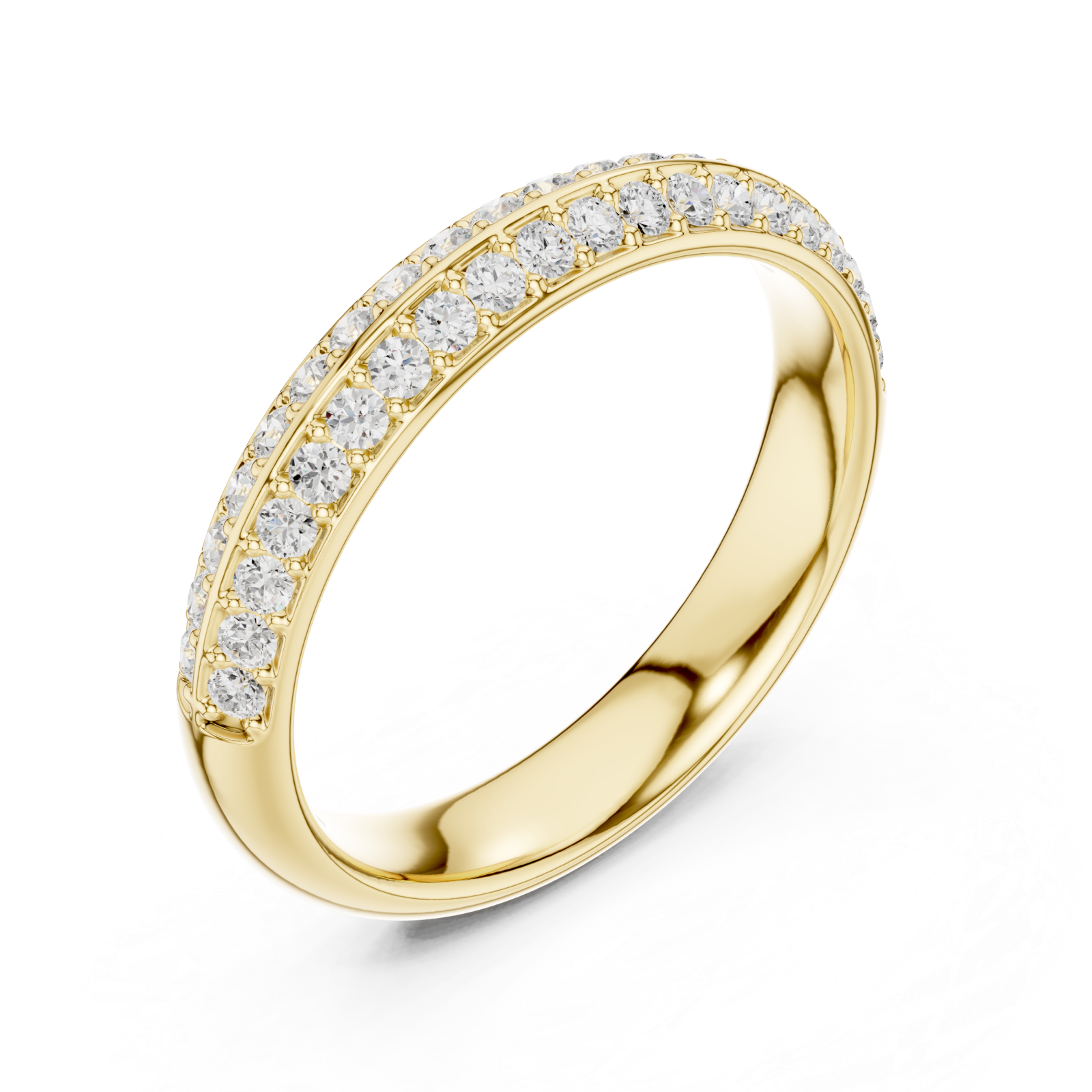 Gold Everbright Pavé Artistry Band Ring Right View