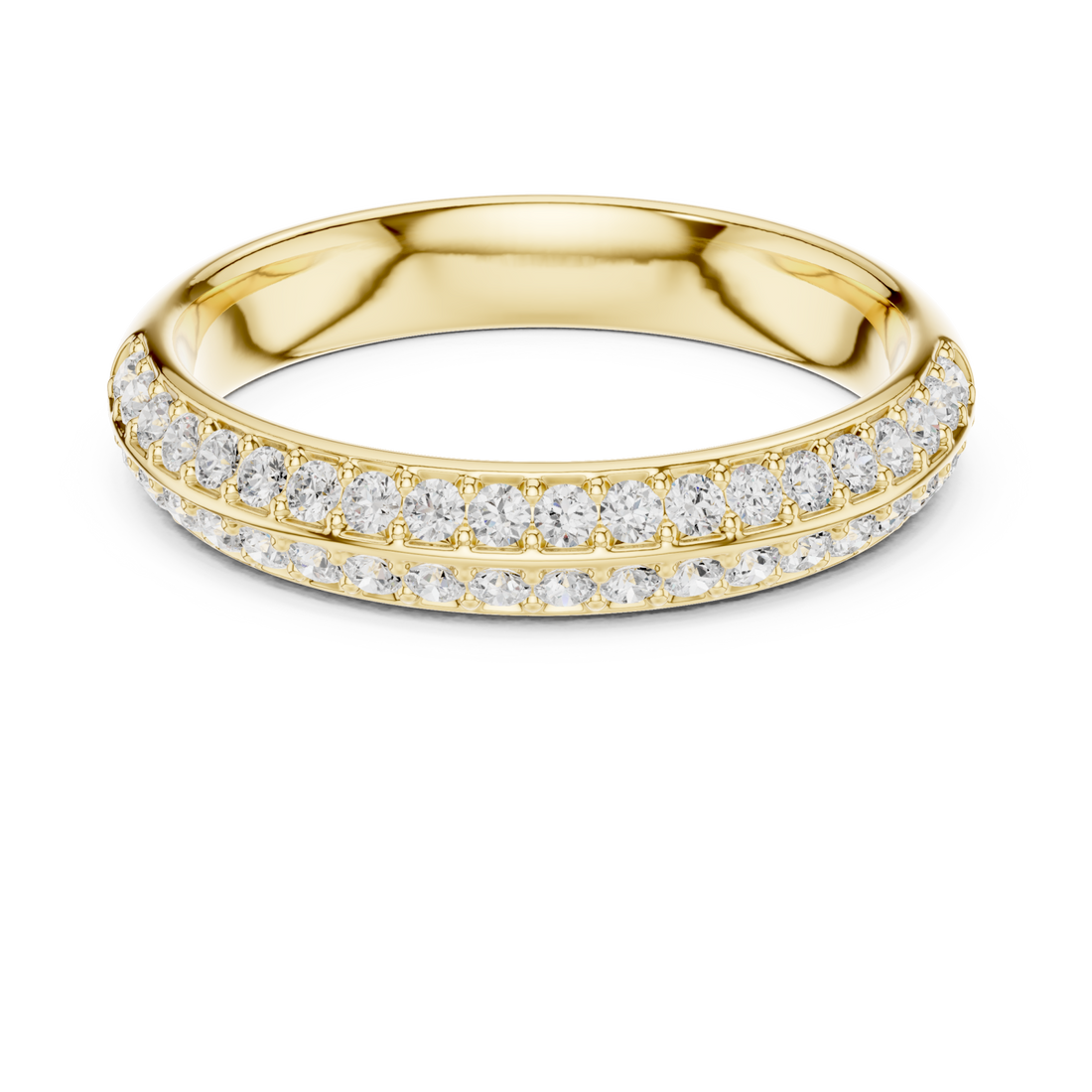 Gold Everbright Pavé Artistry Band Ring Right View