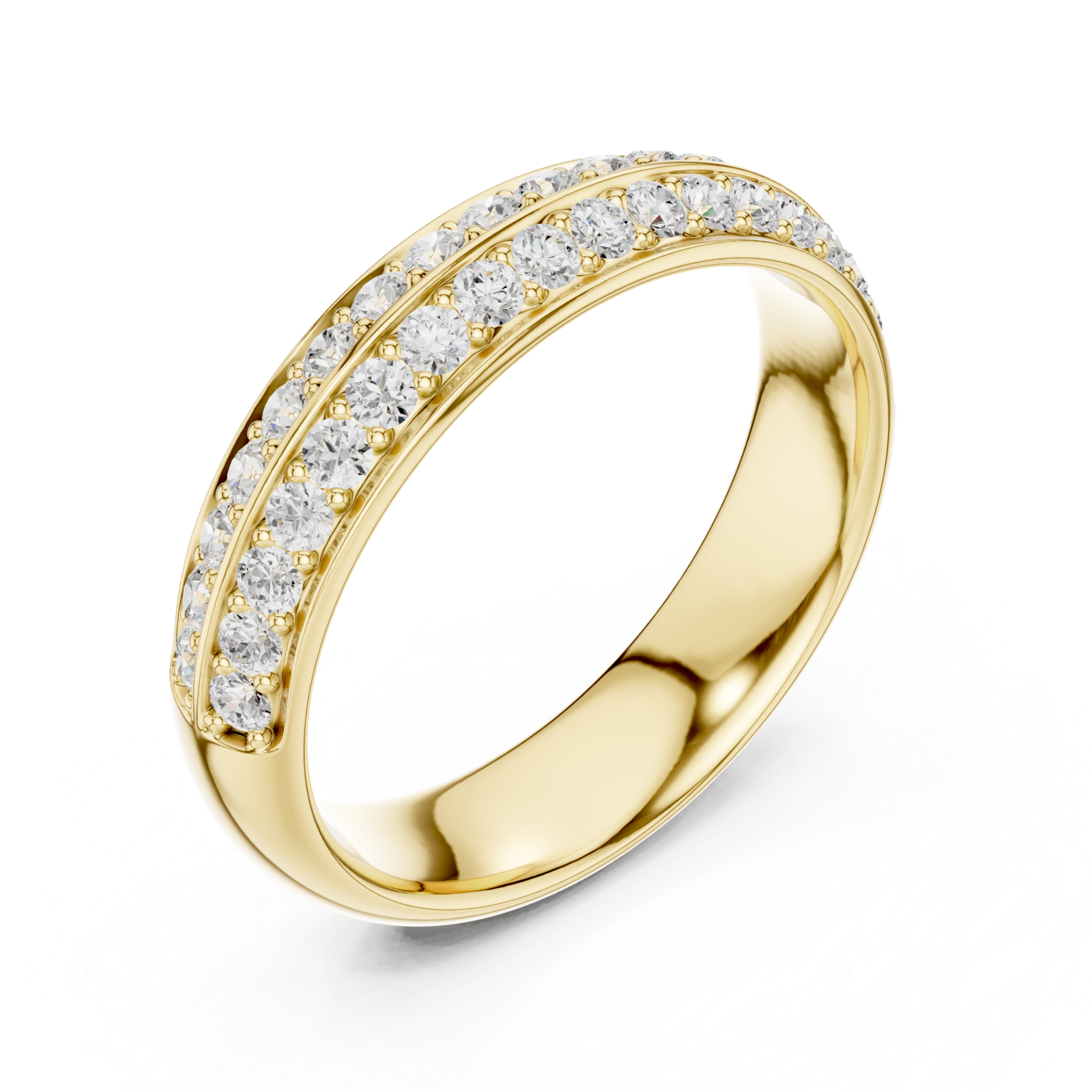 Gold Refined Graceful Harmony Contour Promise Ring Right View