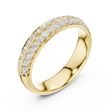 Gold Refined Graceful Harmony Contour Promise Ring Right View