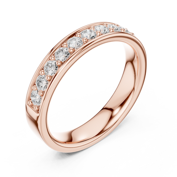 Rose Gold Celestial Row Cluster Band Ring Right View