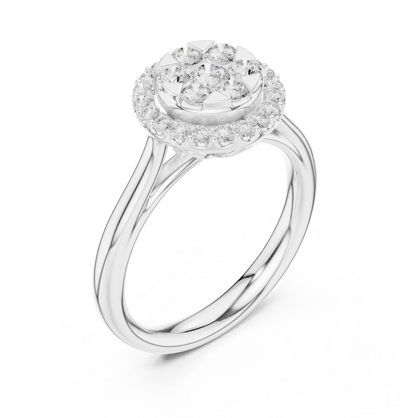  White Gold Splendour Bouquet Radiance Classic Ring Right View