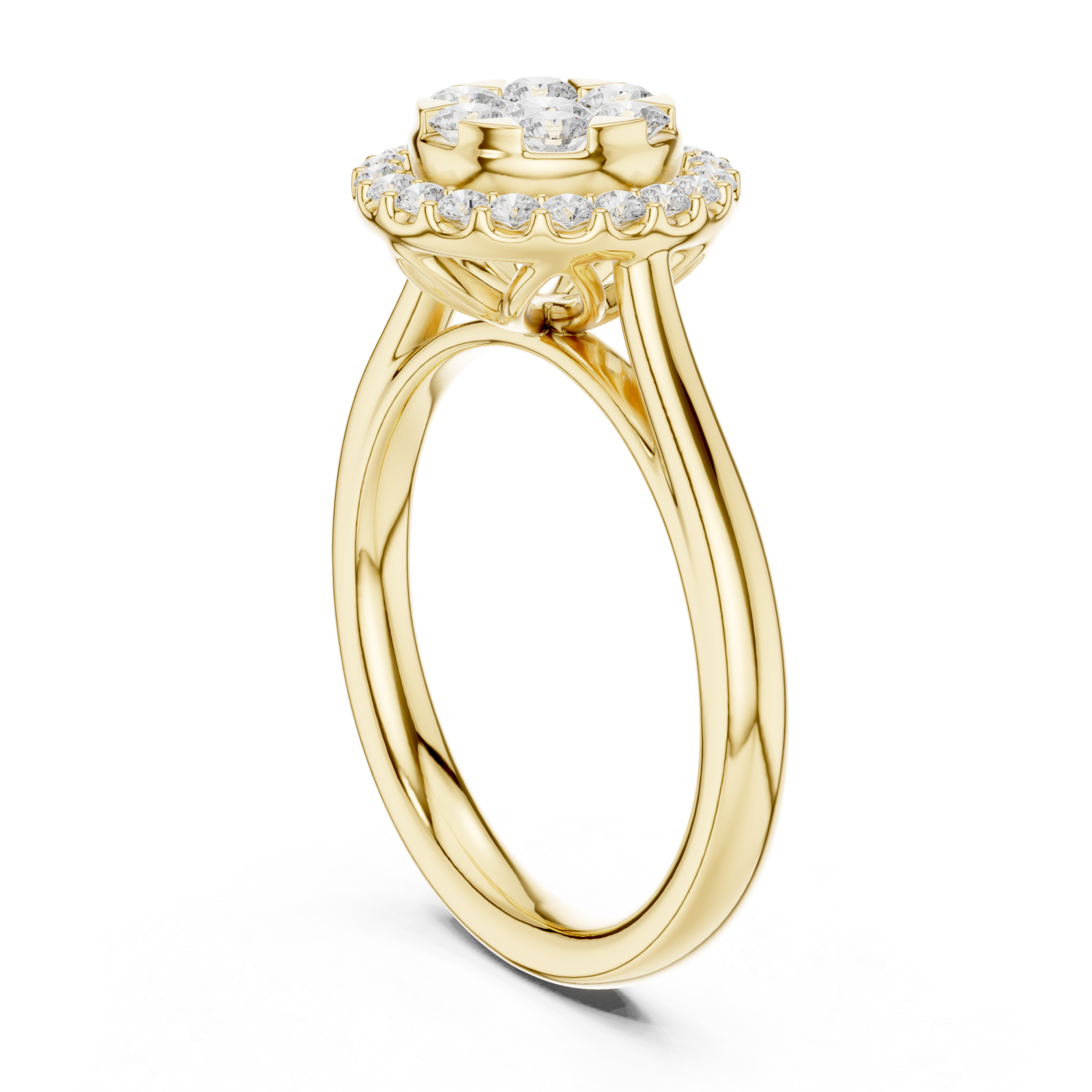  Gold Splendour Bouquet Radiance Classic Ring Left View