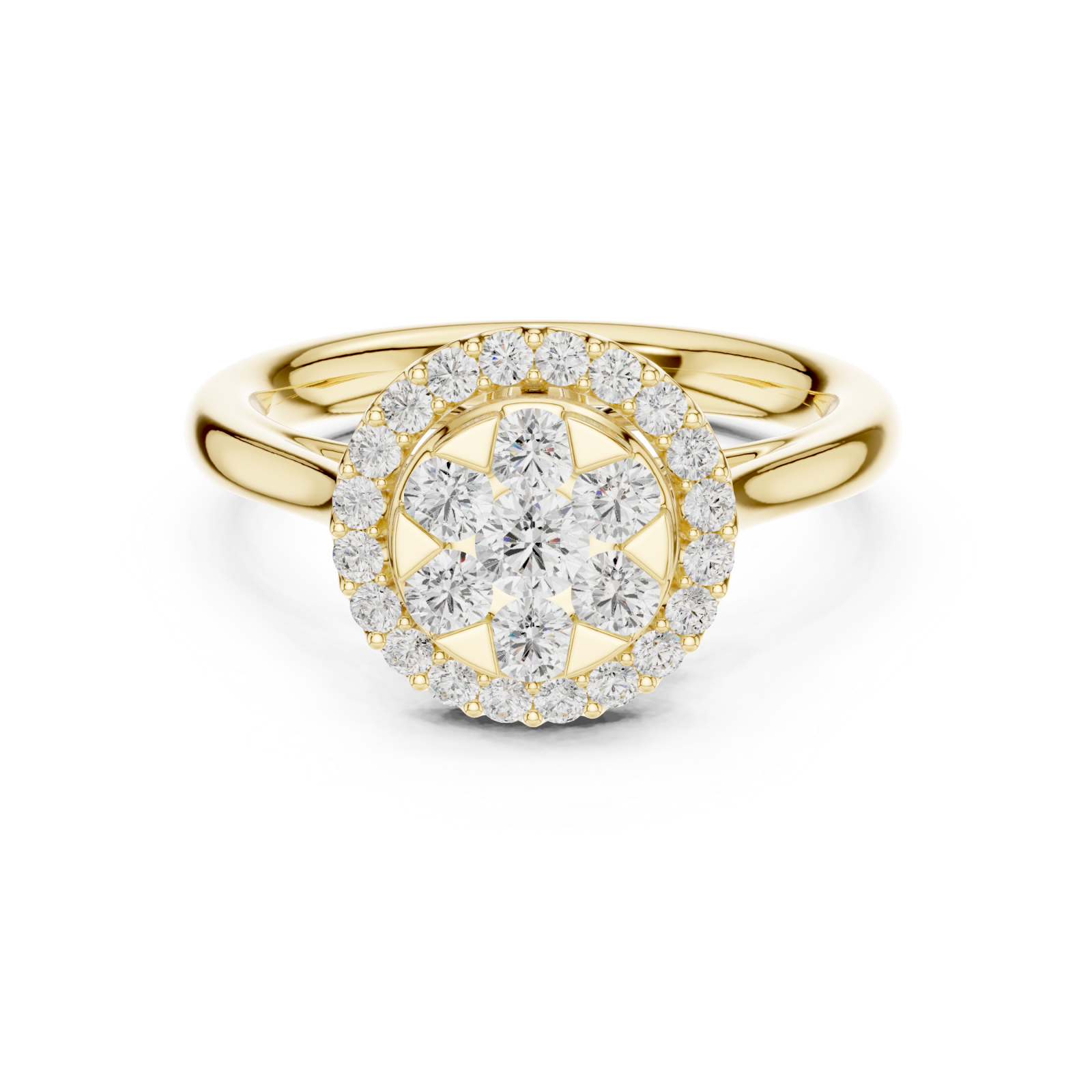  Gold Splendour Bouquet Radiance Classic Ring Front View