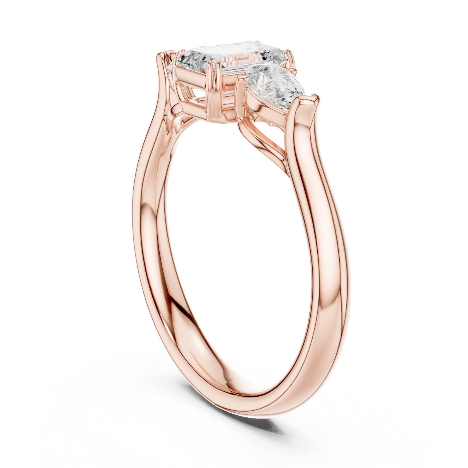  Rose Gold The Envisioned Legacy Halo Cocktail Ring Left View