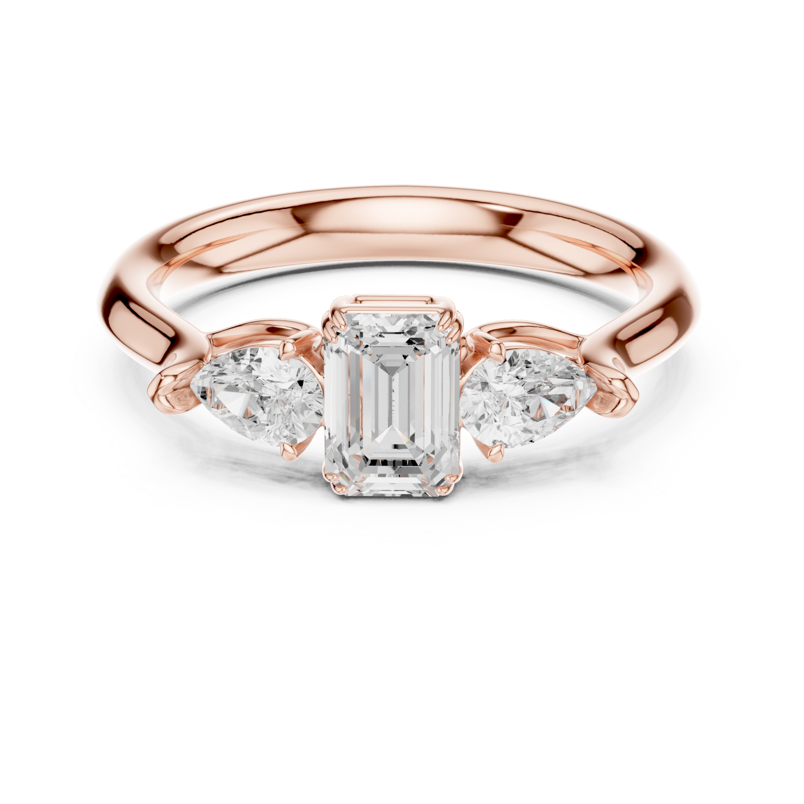  Rose Gold The Envisioned Legacy Halo Cocktail Ring Front View