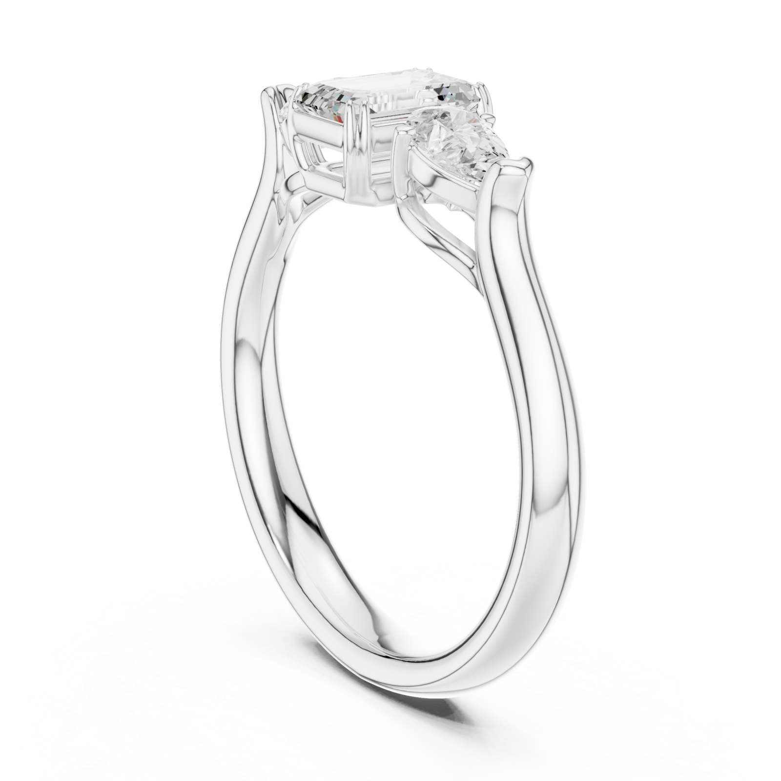  White Gold The Envisioned Legacy Halo Cocktail Ring Left View