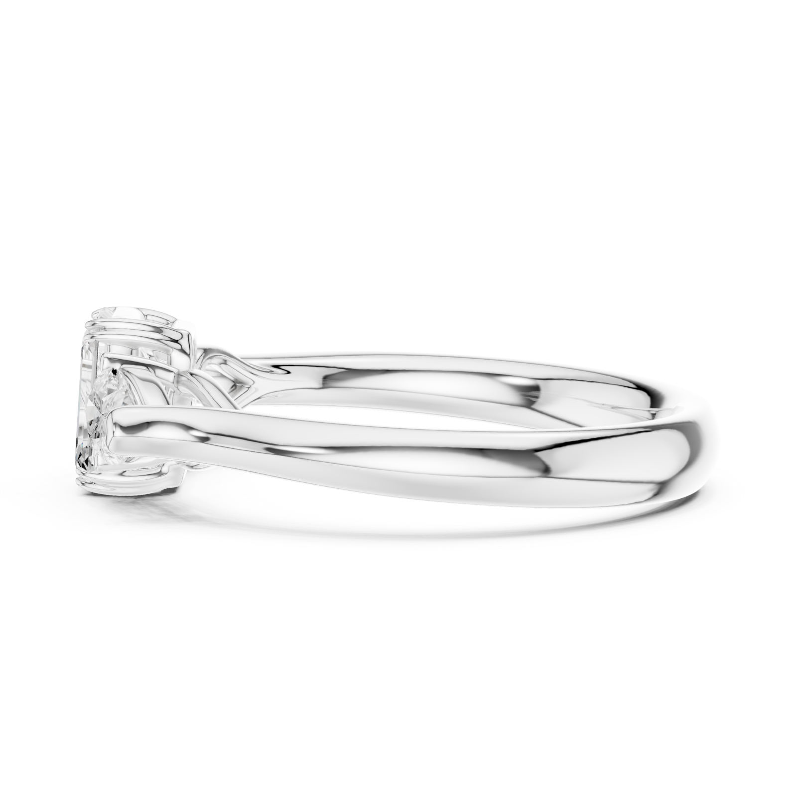  White Gold The Envisioned Legacy Halo Cocktail Ring Side View