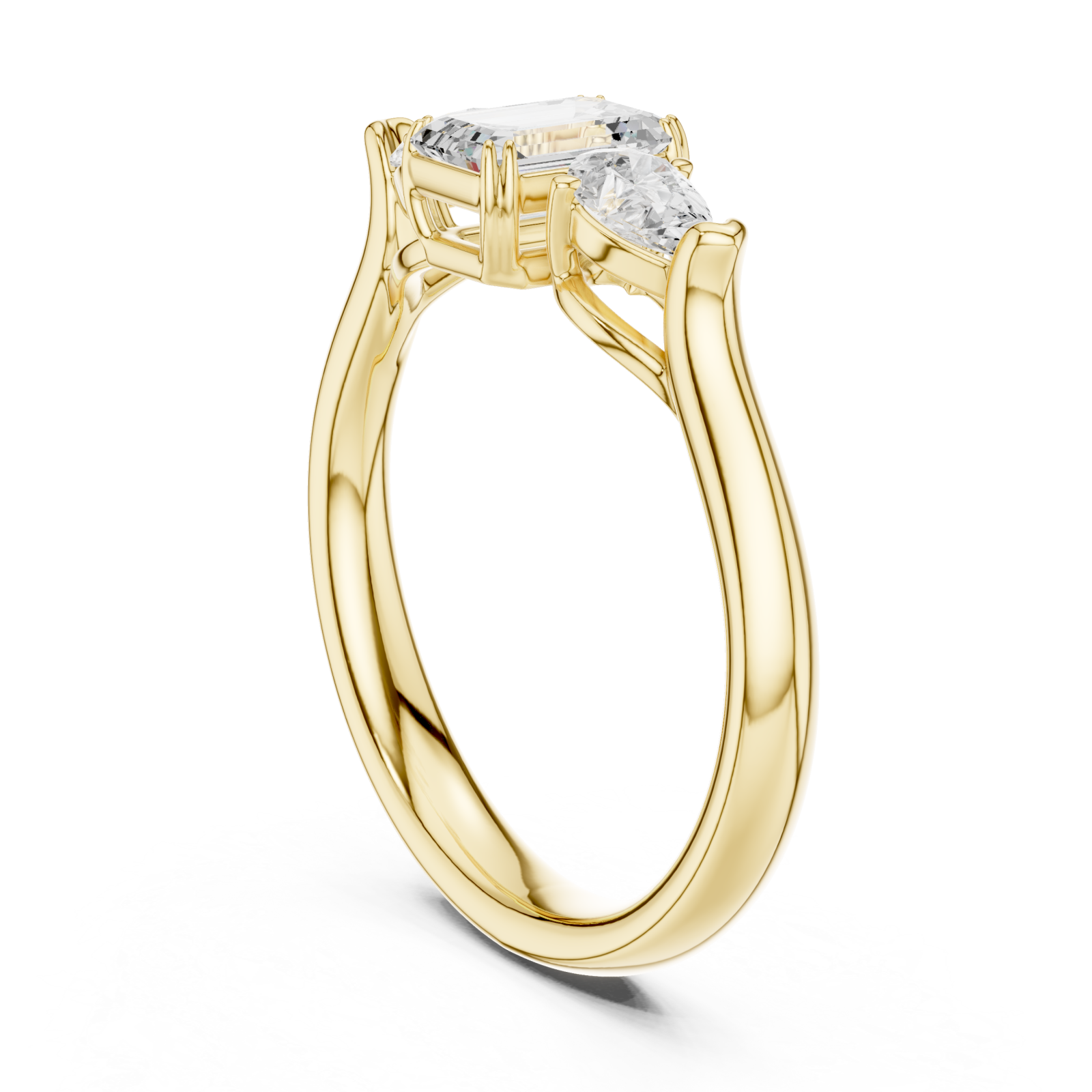  Gold The Envisioned Legacy Halo Cocktail Ring Left View