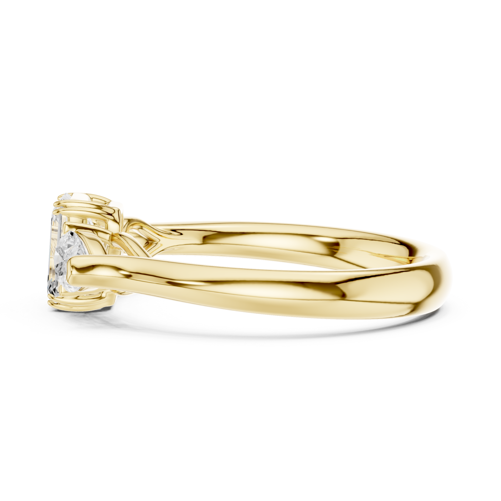  Gold The Envisioned Legacy Halo Cocktail Ring Side View