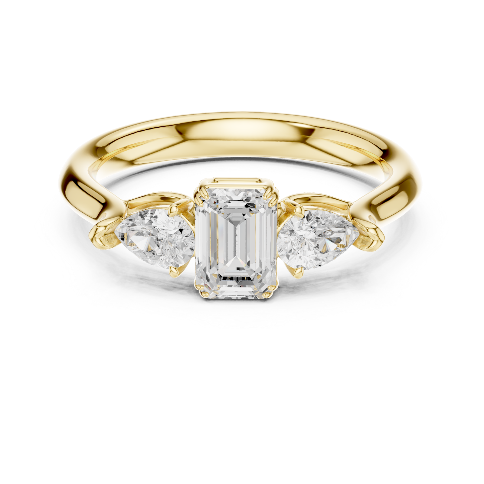  Gold The Envisioned Legacy Halo Cocktail Ring Front View