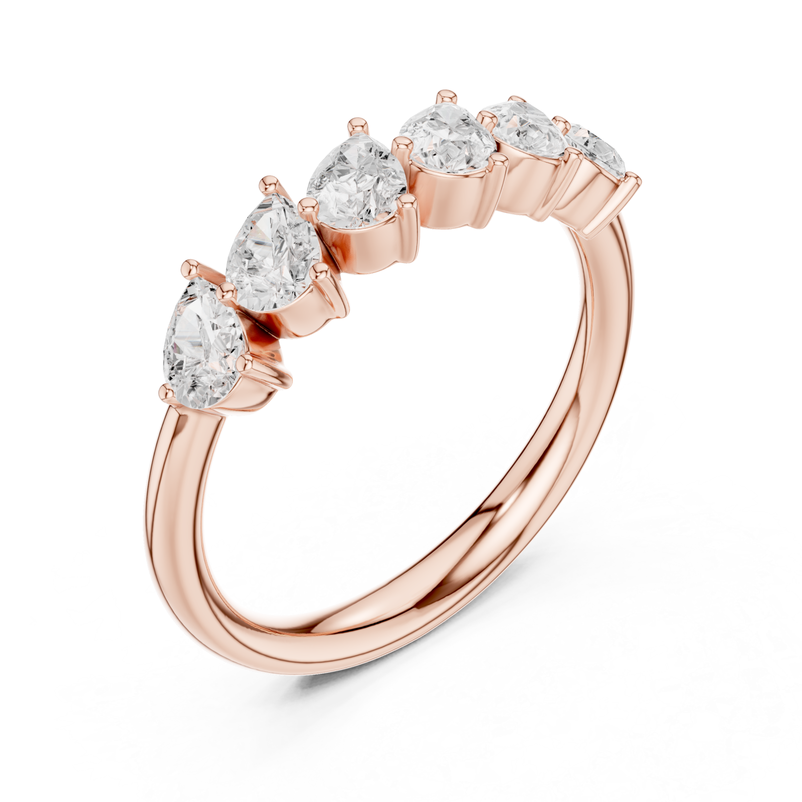  Rose Gold Eternal Luster Graceful Row Band Right View