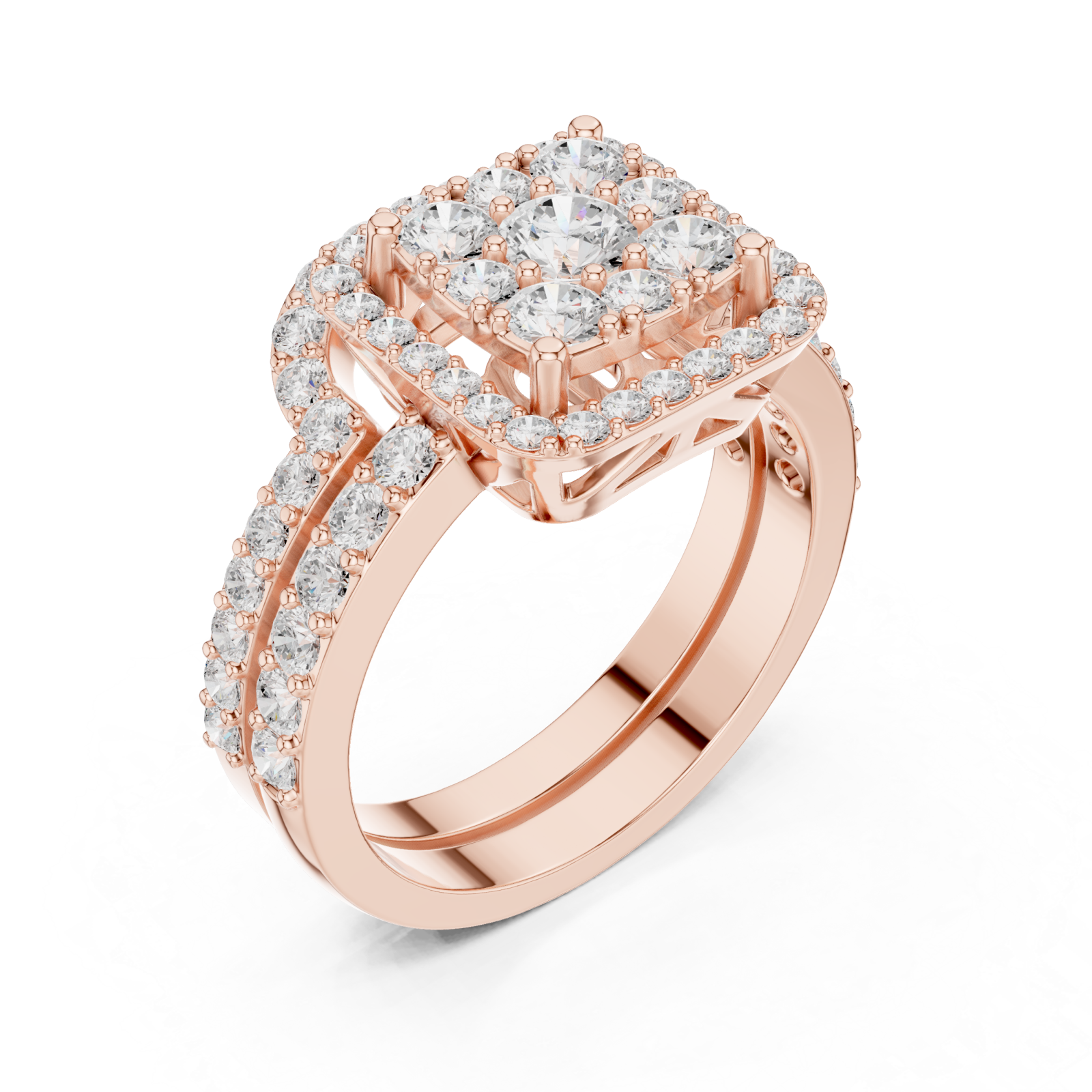  Rose Gold Radiant Bloom Royale Ring Right View
