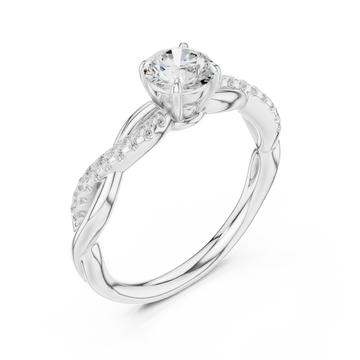  White Gold Radiant Allure Signature Ring Right View