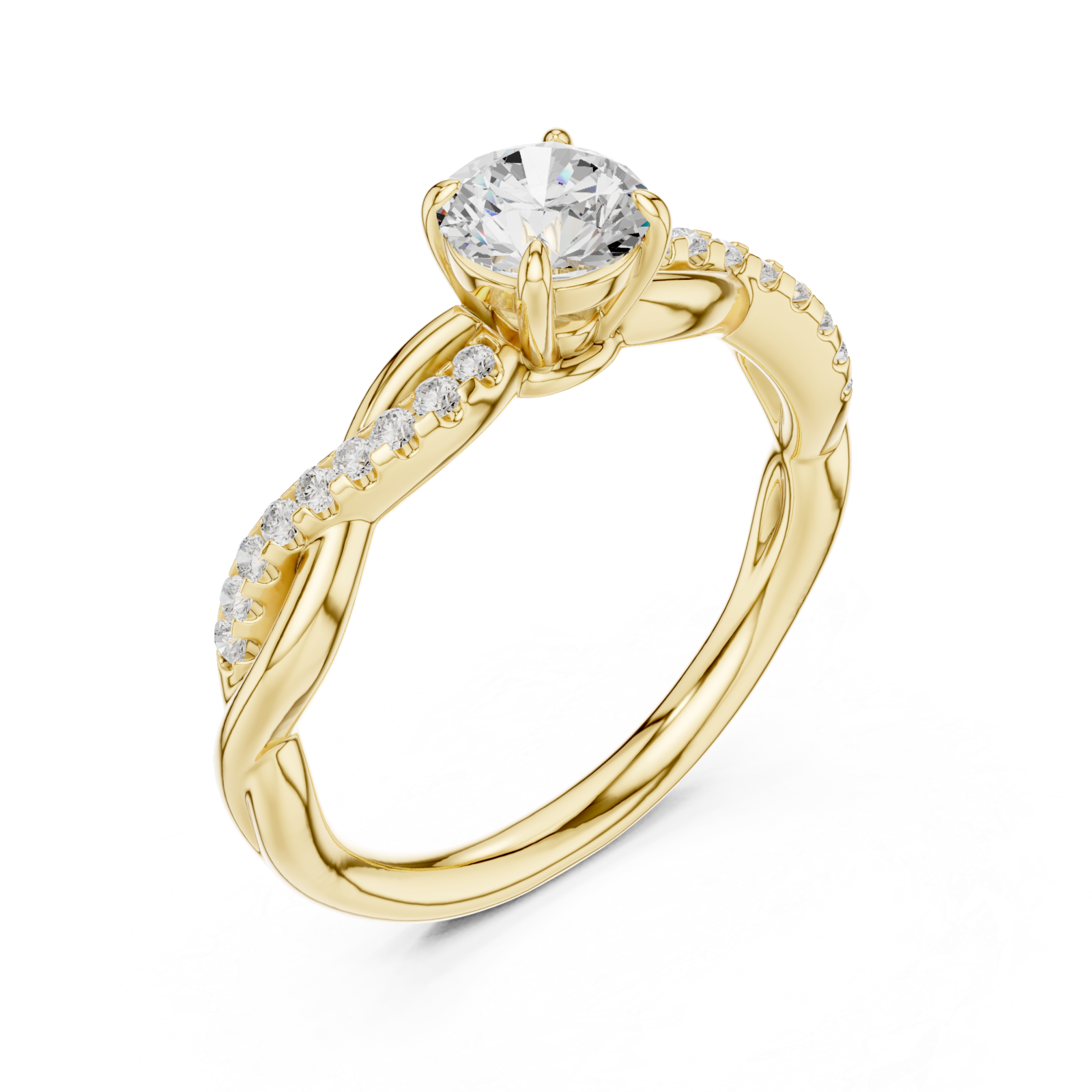 Gold Radiant Allure Signature Ring Right View