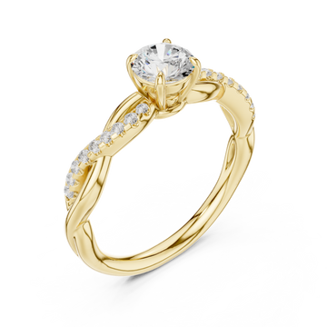 Gold Radiant Allure Signature Ring Right View