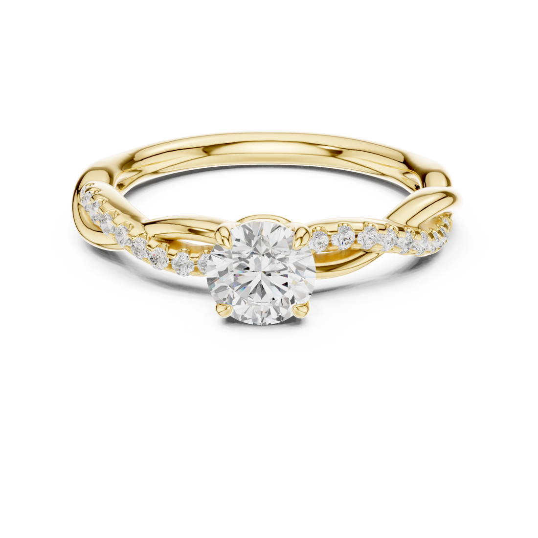 Gold Radiant Allure Signature Ring Right View