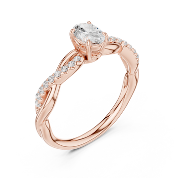  Rose Gold Eternal Grace Solitaire Band Right View