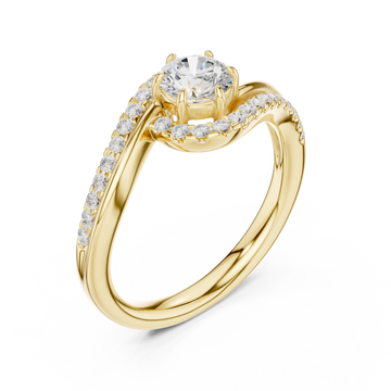 Gold Infinite Allure Solitaire Engagement Ring Right View