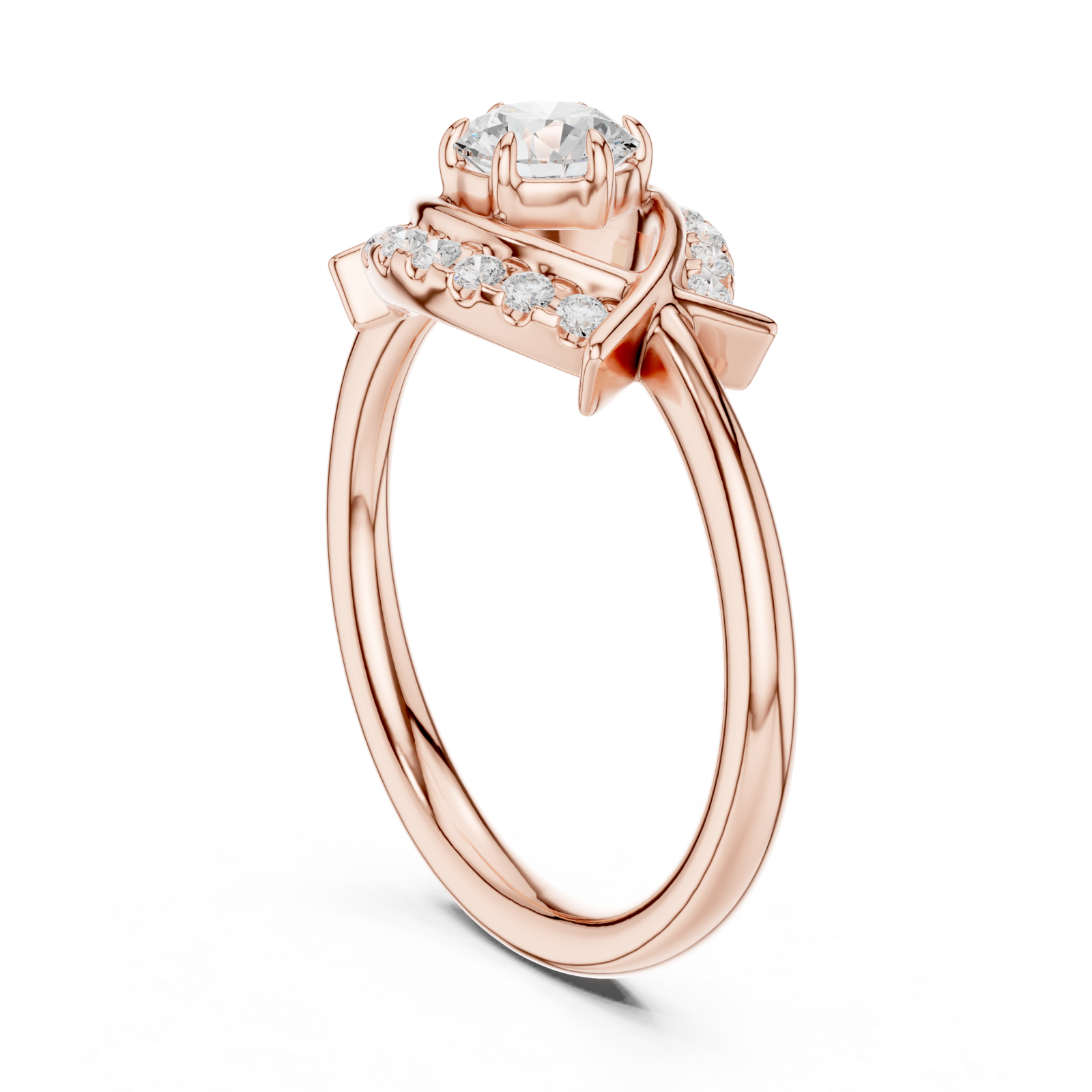  Rose Gold Enchanted Whisper Temptation Signature Band Left View