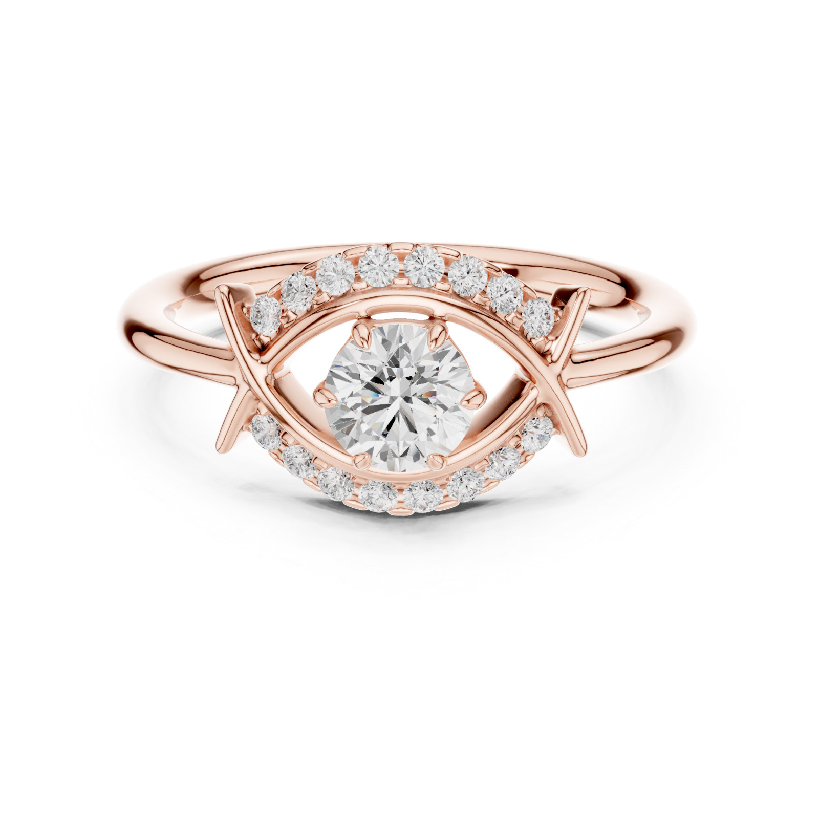  Rose Gold Enchanted Whisper Temptation Signature Band Front View
