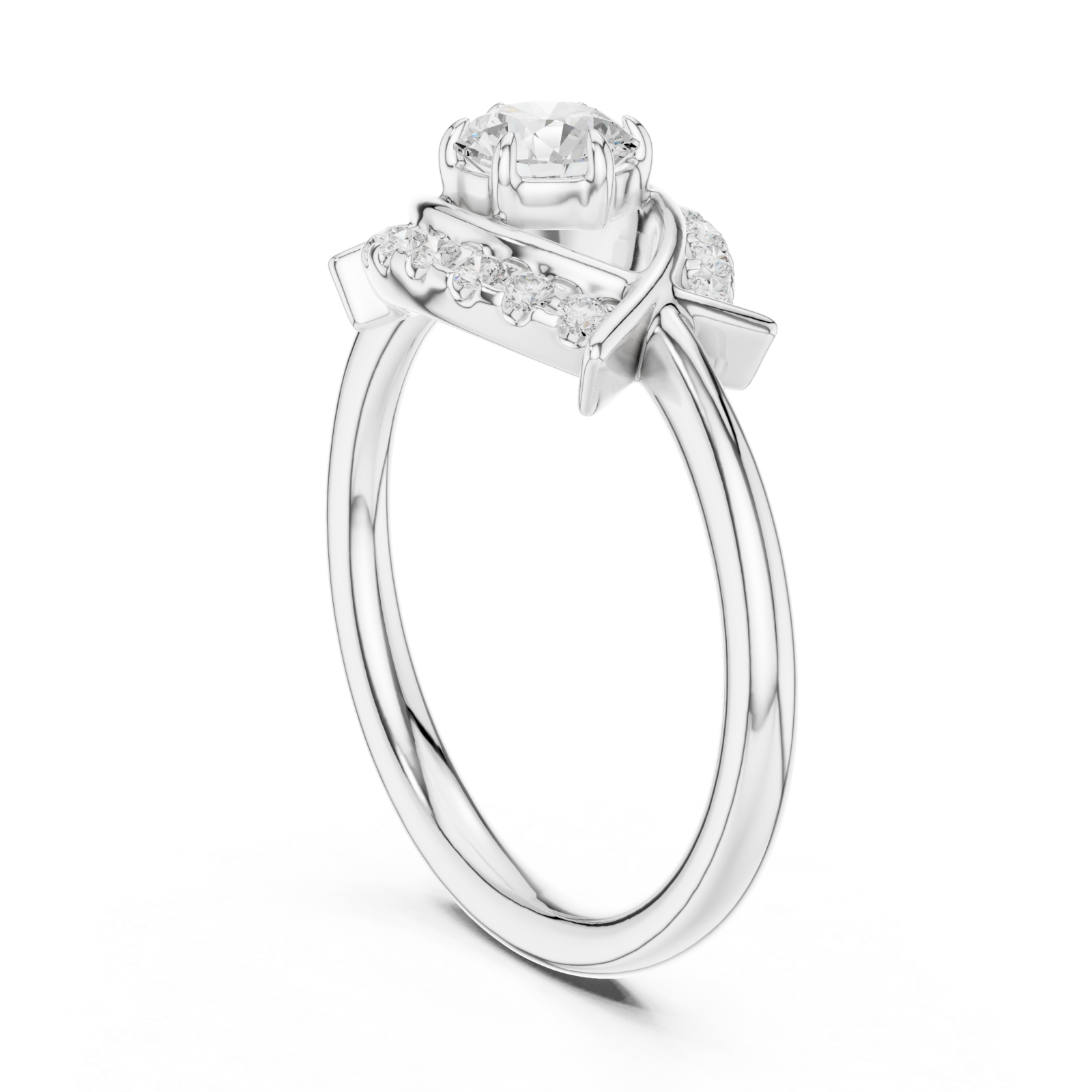  White Gold Enchanted Whisper Temptation Signature Band Left View