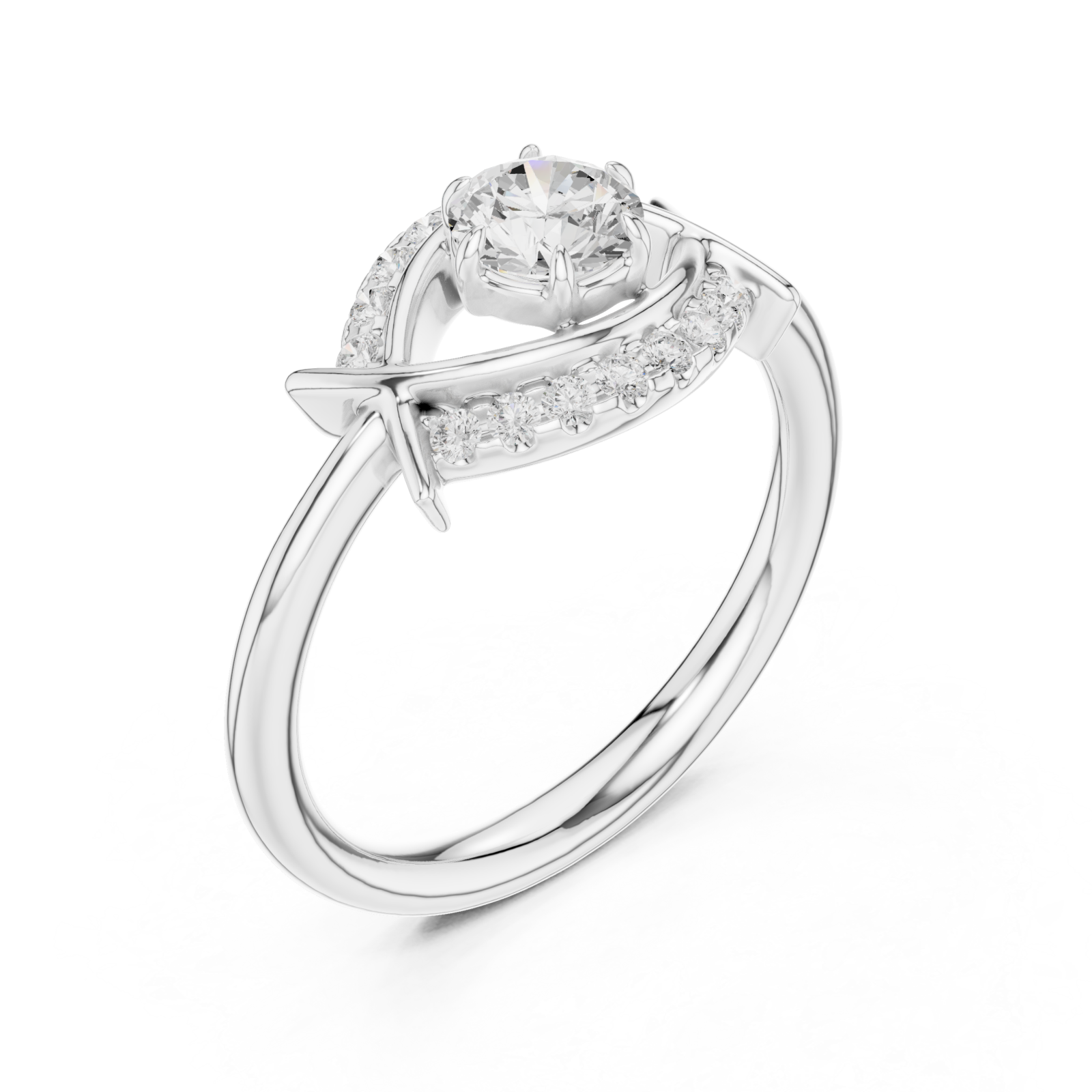  White Gold Enchanted Whisper Temptation Signature Band Right View