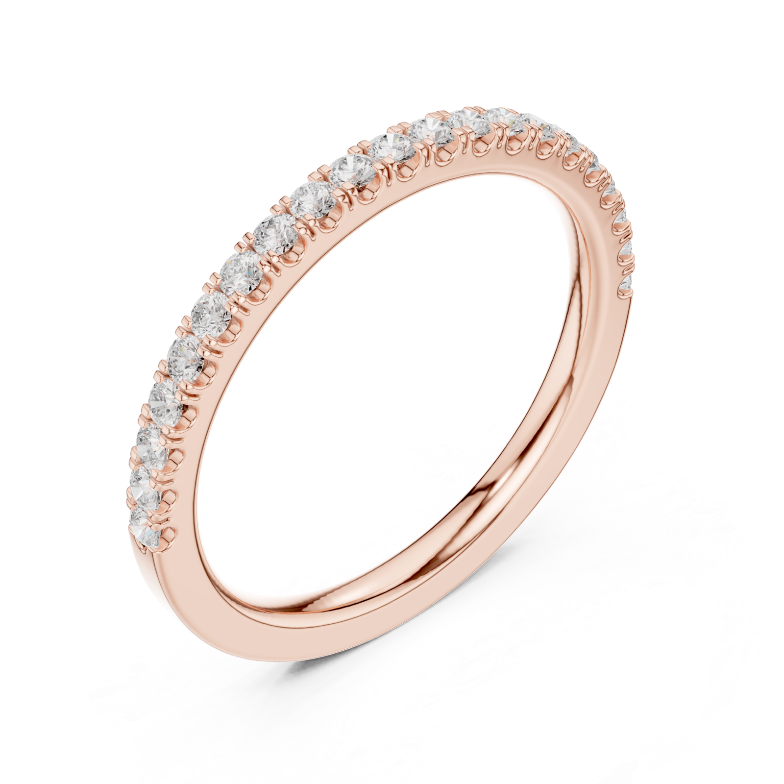  Rose Gold Celestial Arc Petite Statement Ring Right View