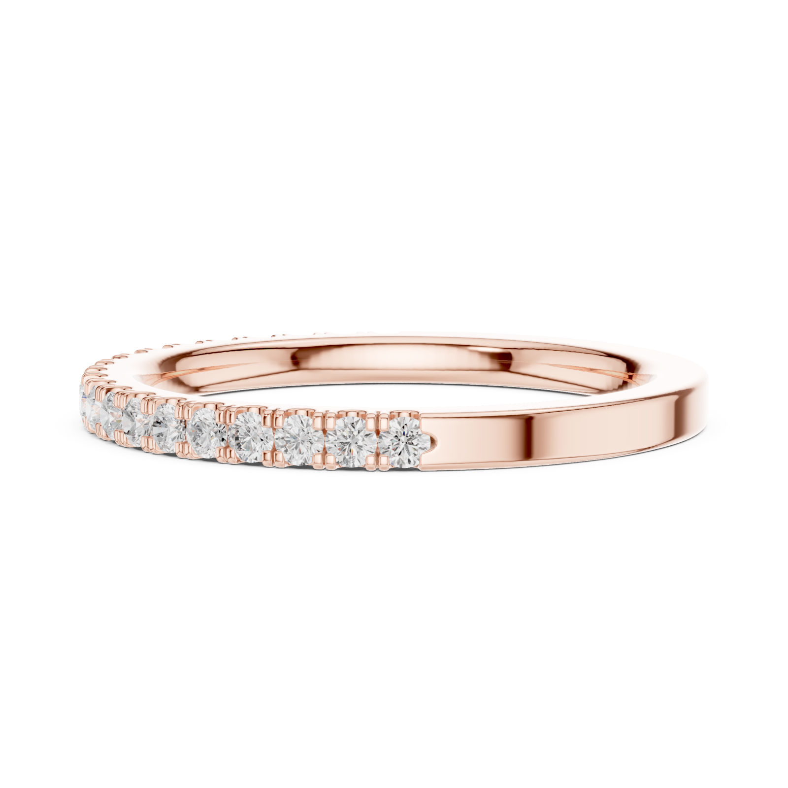  Rose Gold Celestial Arc Petite Statement Ring Side View