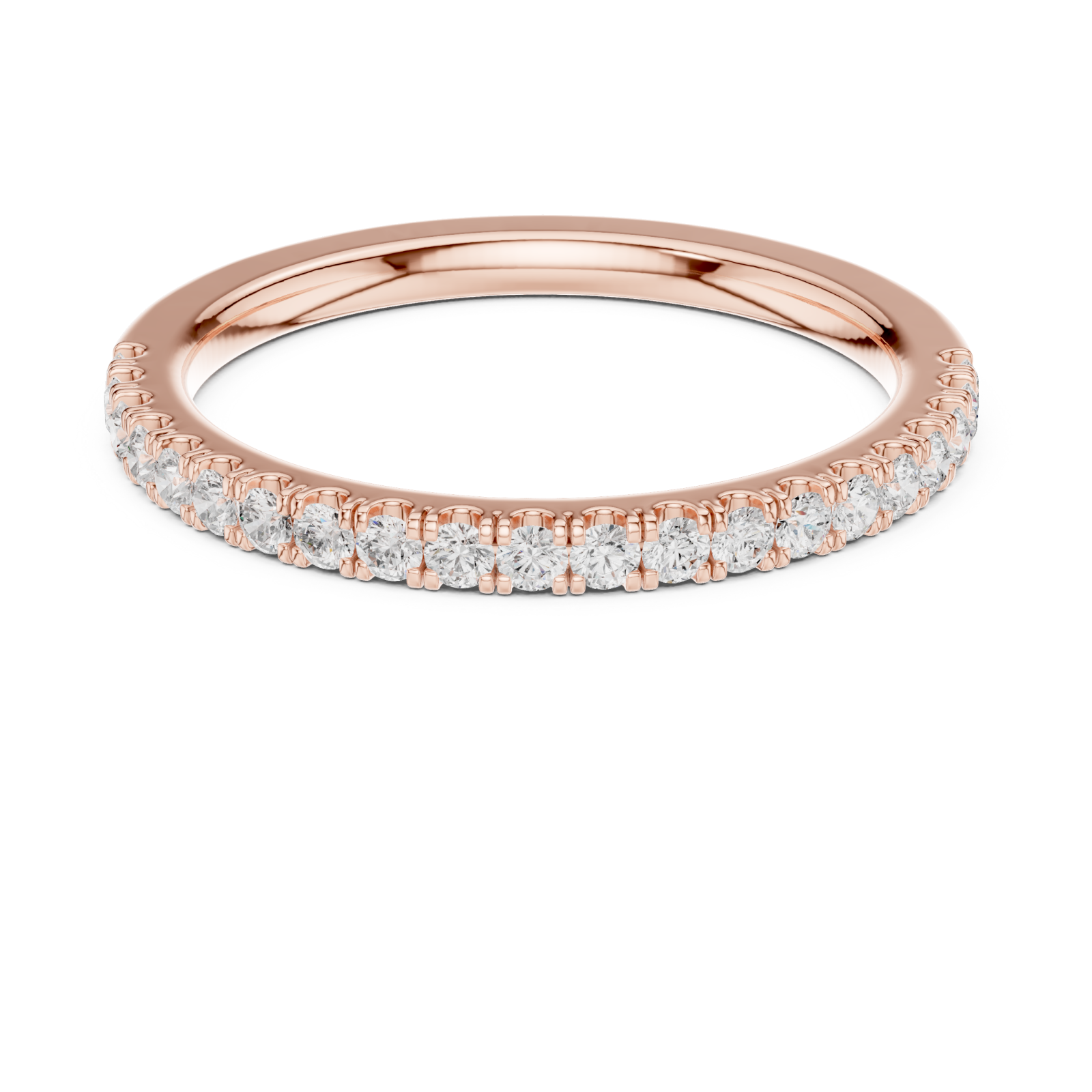  Rose Gold Celestial Arc Petite Statement Ring Front View