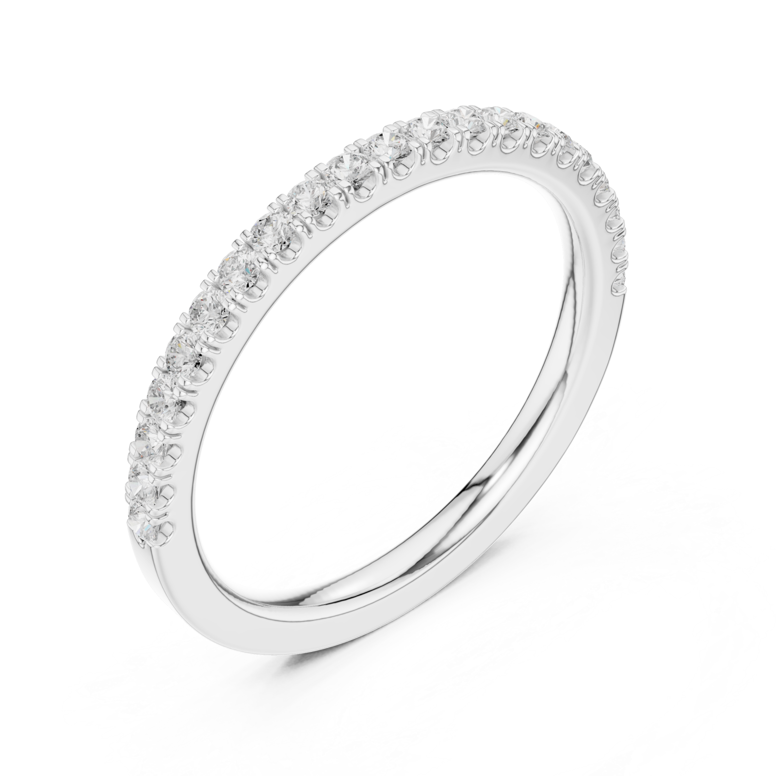  White Gold Celestial Arc Petite Statement Ring Right View