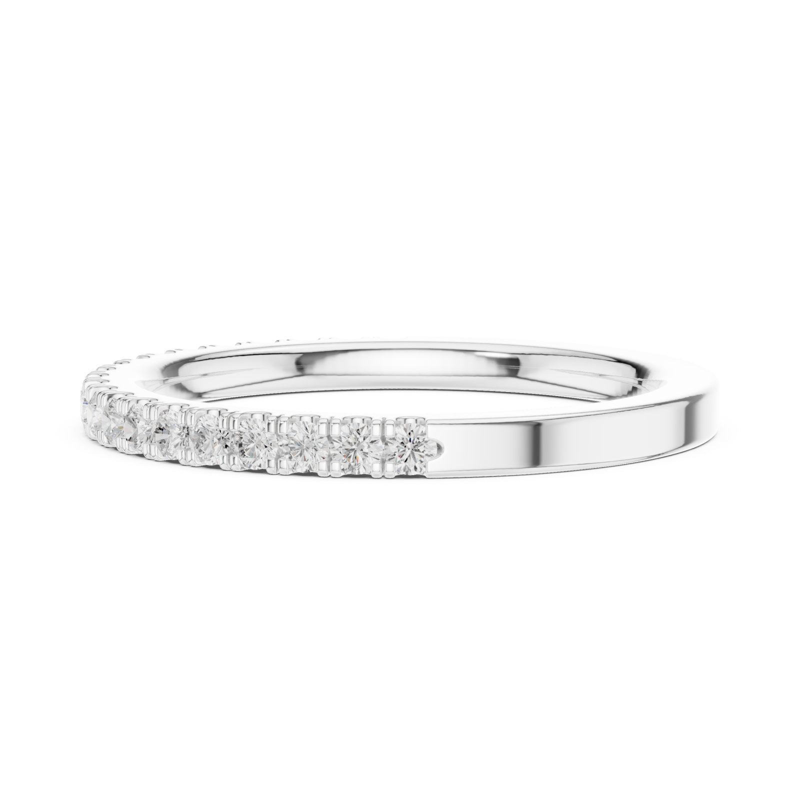  White Gold Celestial Arc Petite Statement Ring Side View