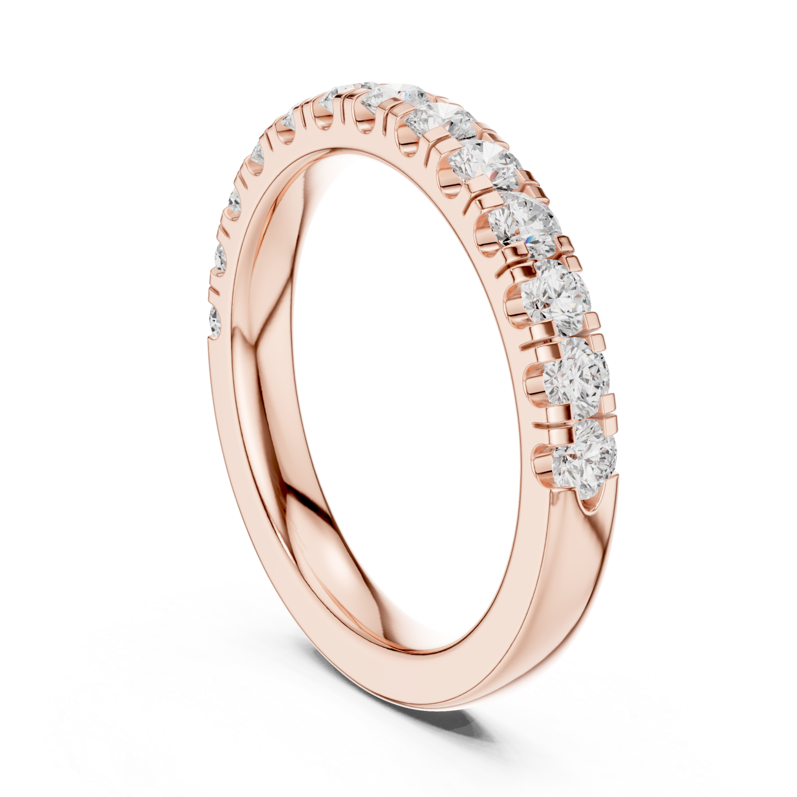  Rose Gold Radiant Essence Stacking Band Left View