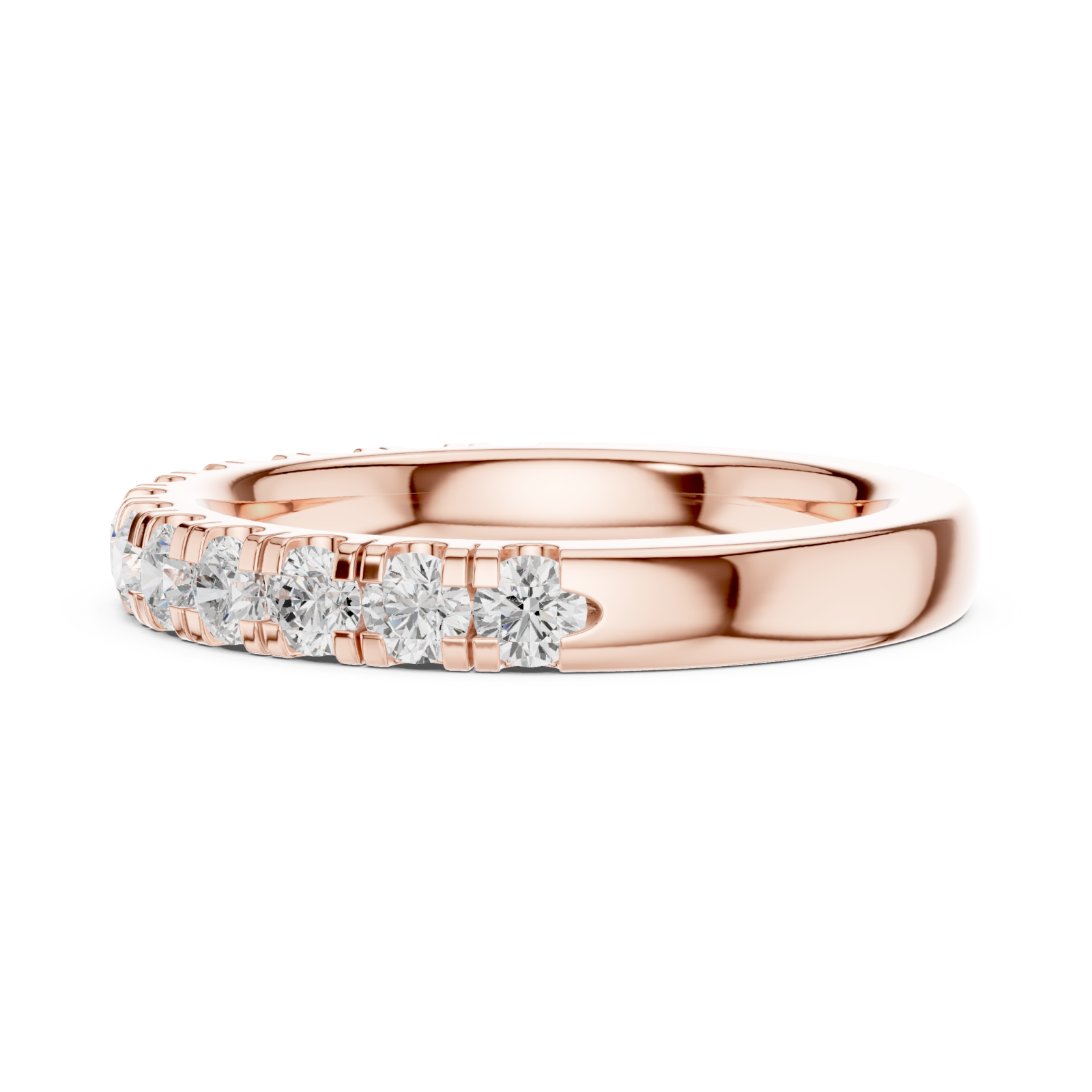  Rose Gold Radiant Essence Stacking Band Side View
