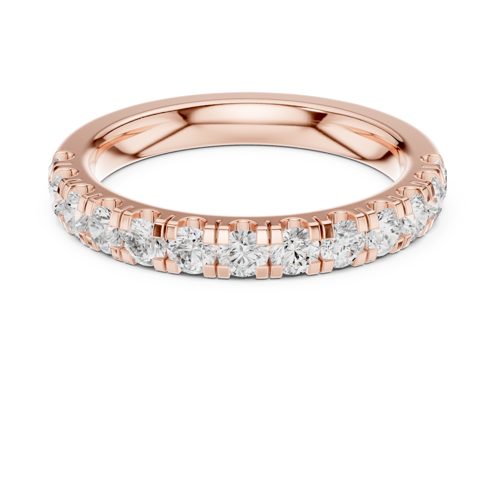  Rose Gold Radiant Essence Stacking Band Front View