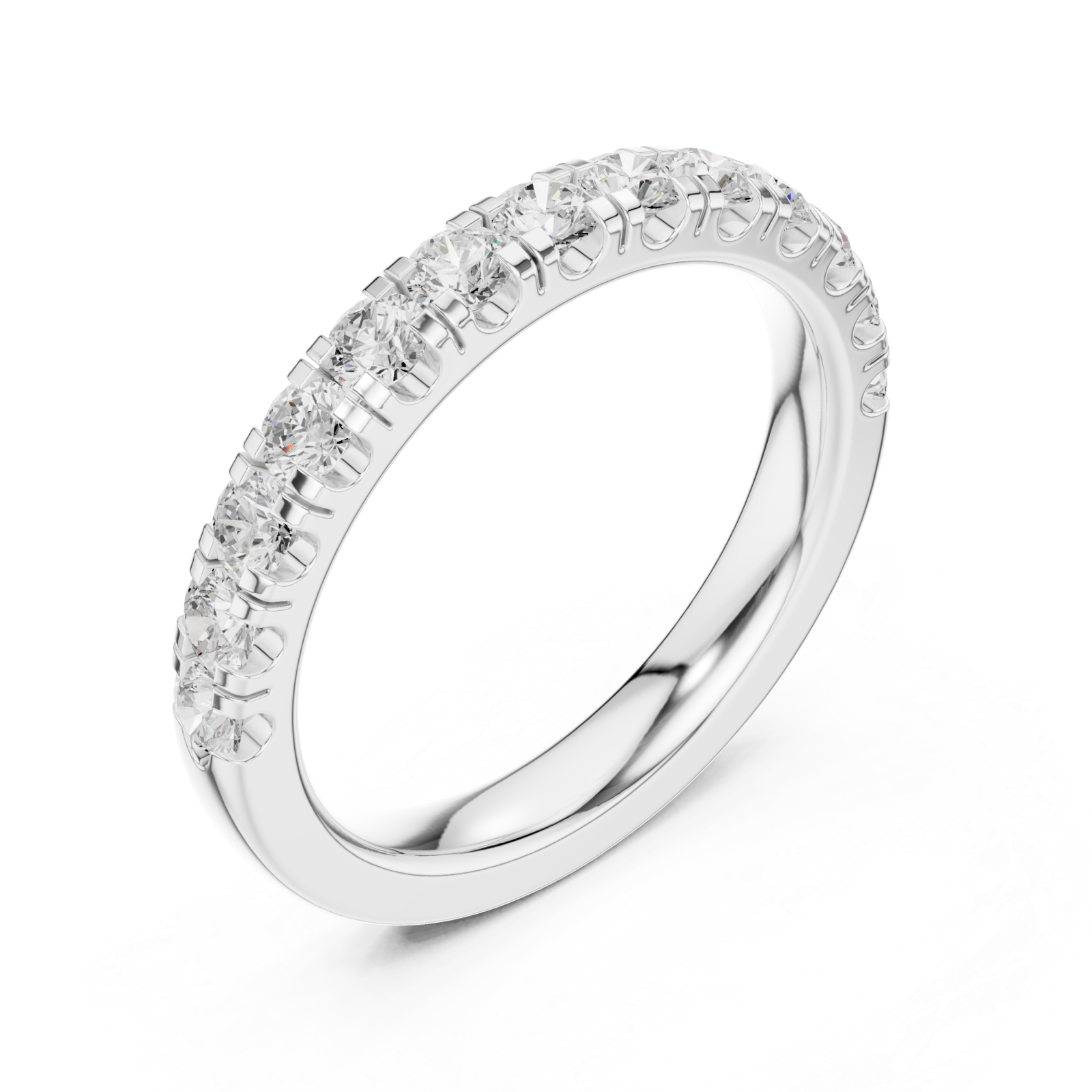  White Gold Radiant Essence Stacking Band Right View