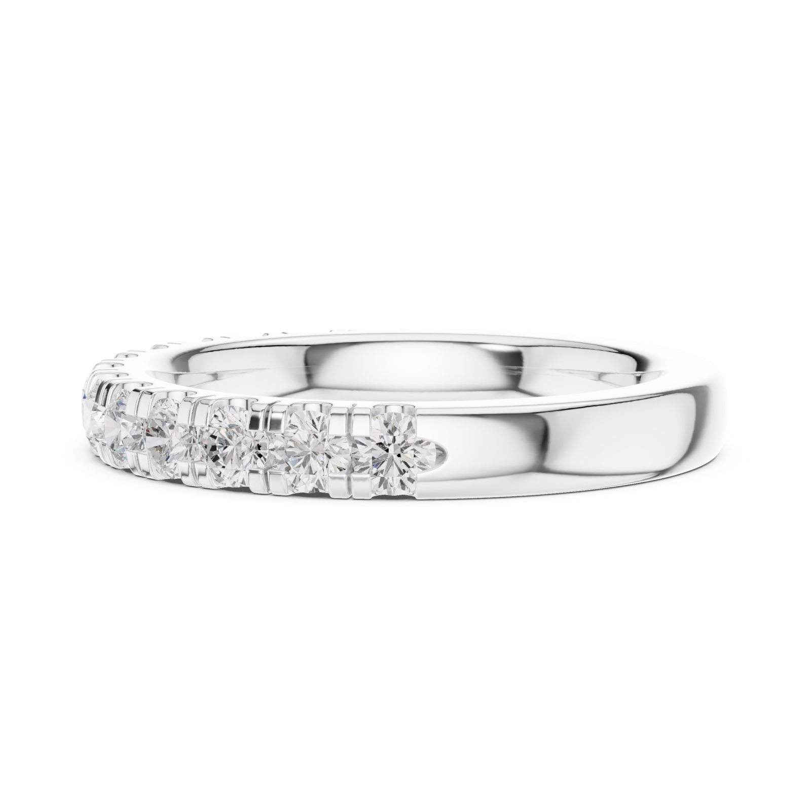  White Gold Radiant Essence Stacking Band Side View