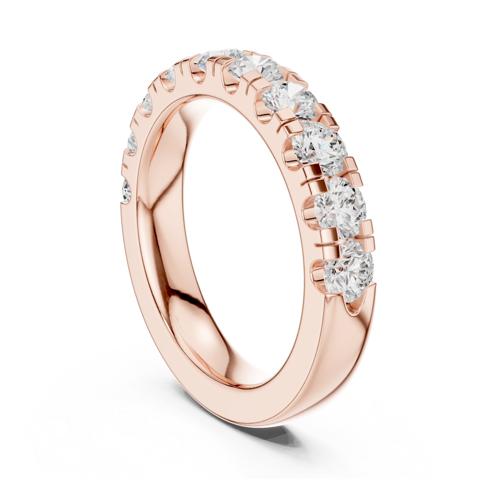  Rose Gold Starlit Grace Eternity Celebration Ring Left View