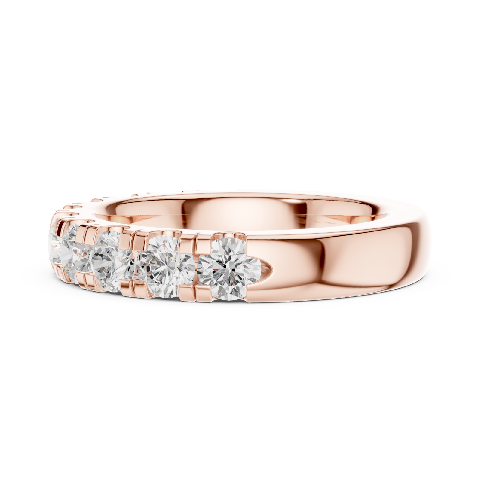  Rose Gold Starlit Grace Eternity Celebration Ring Side View