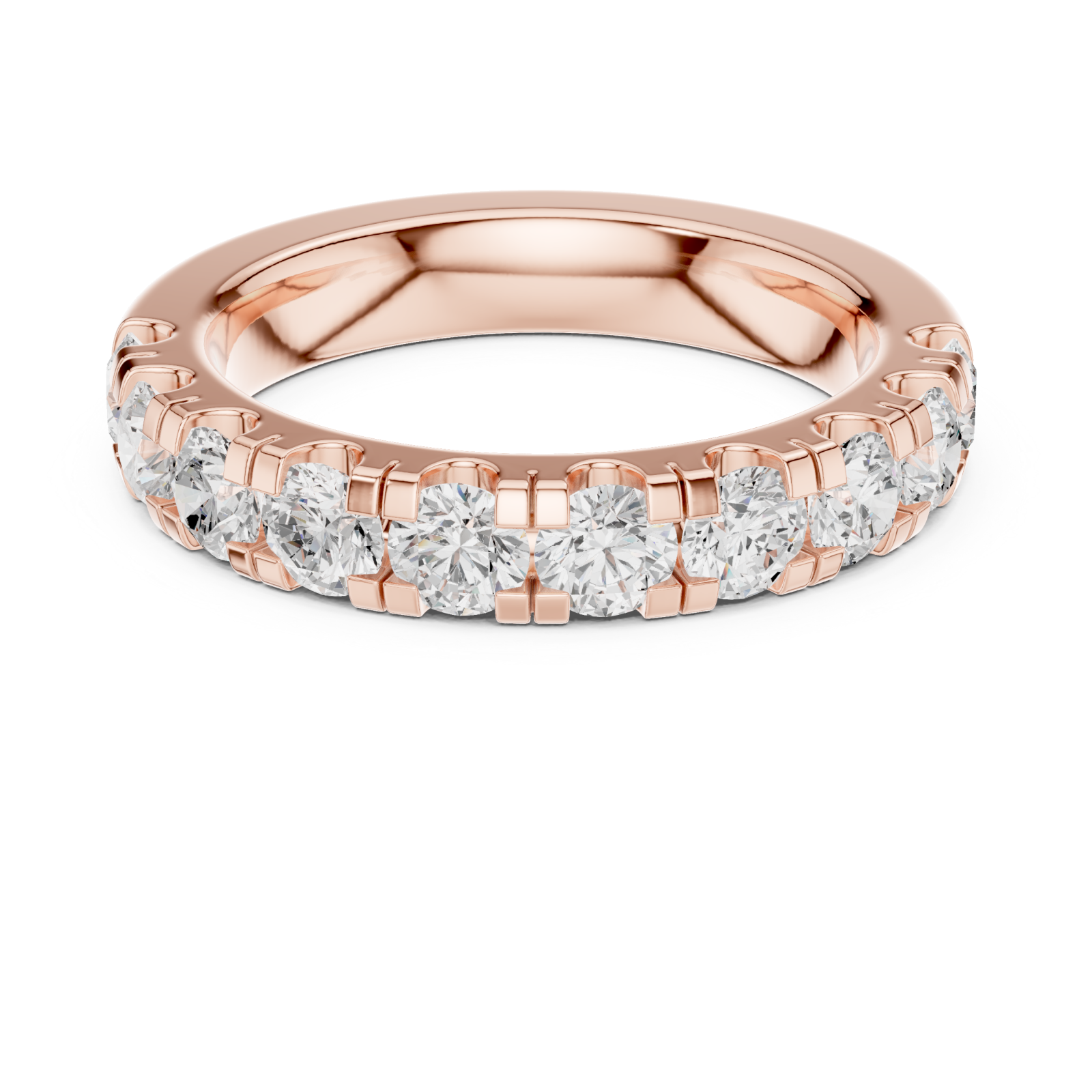  Rose Gold Starlit Grace Eternity Celebration Ring Front View