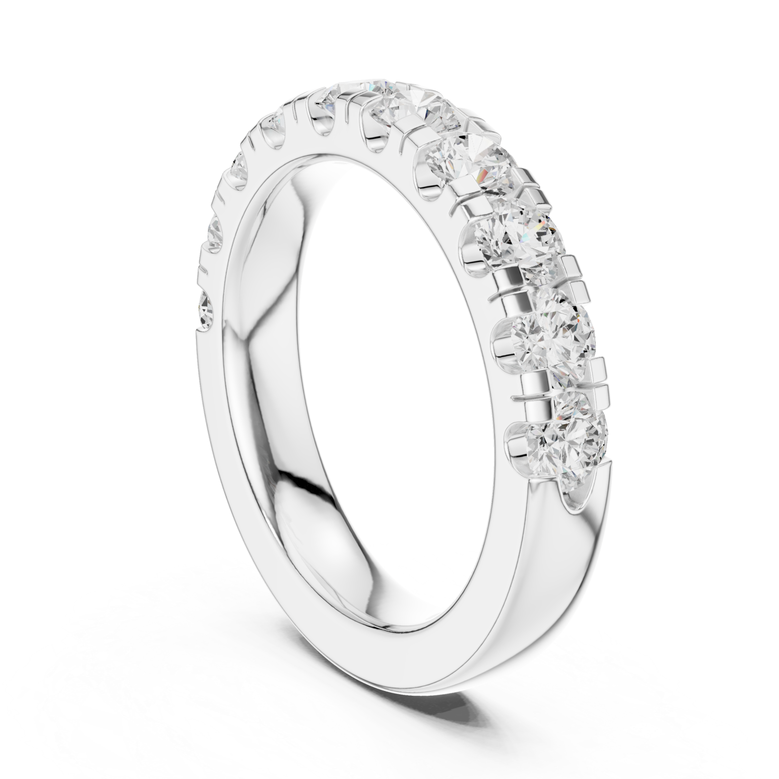  White Gold Starlit Grace Eternity Celebration Ring Left View