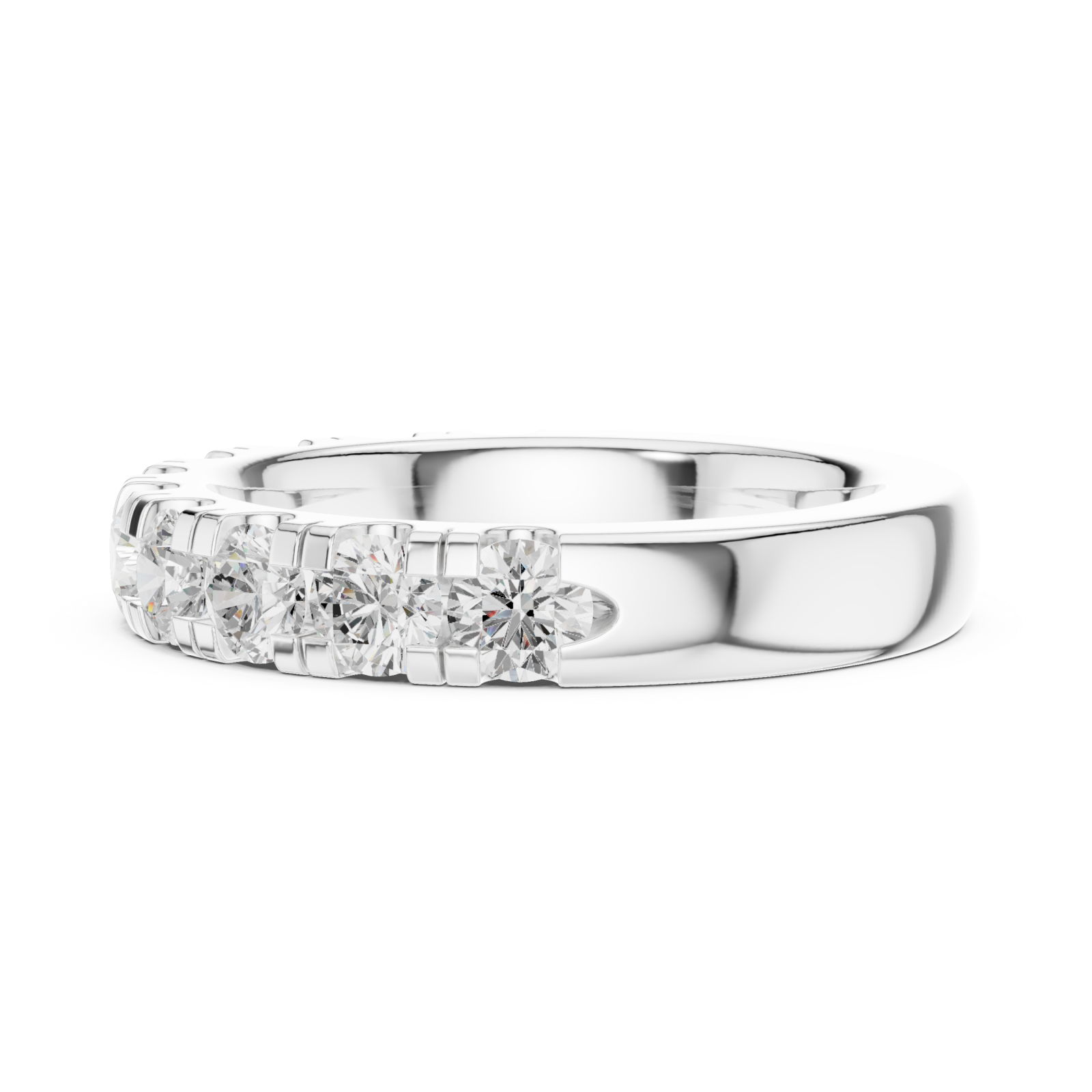 White Gold Starlit Grace Eternity Celebration Ring Side View