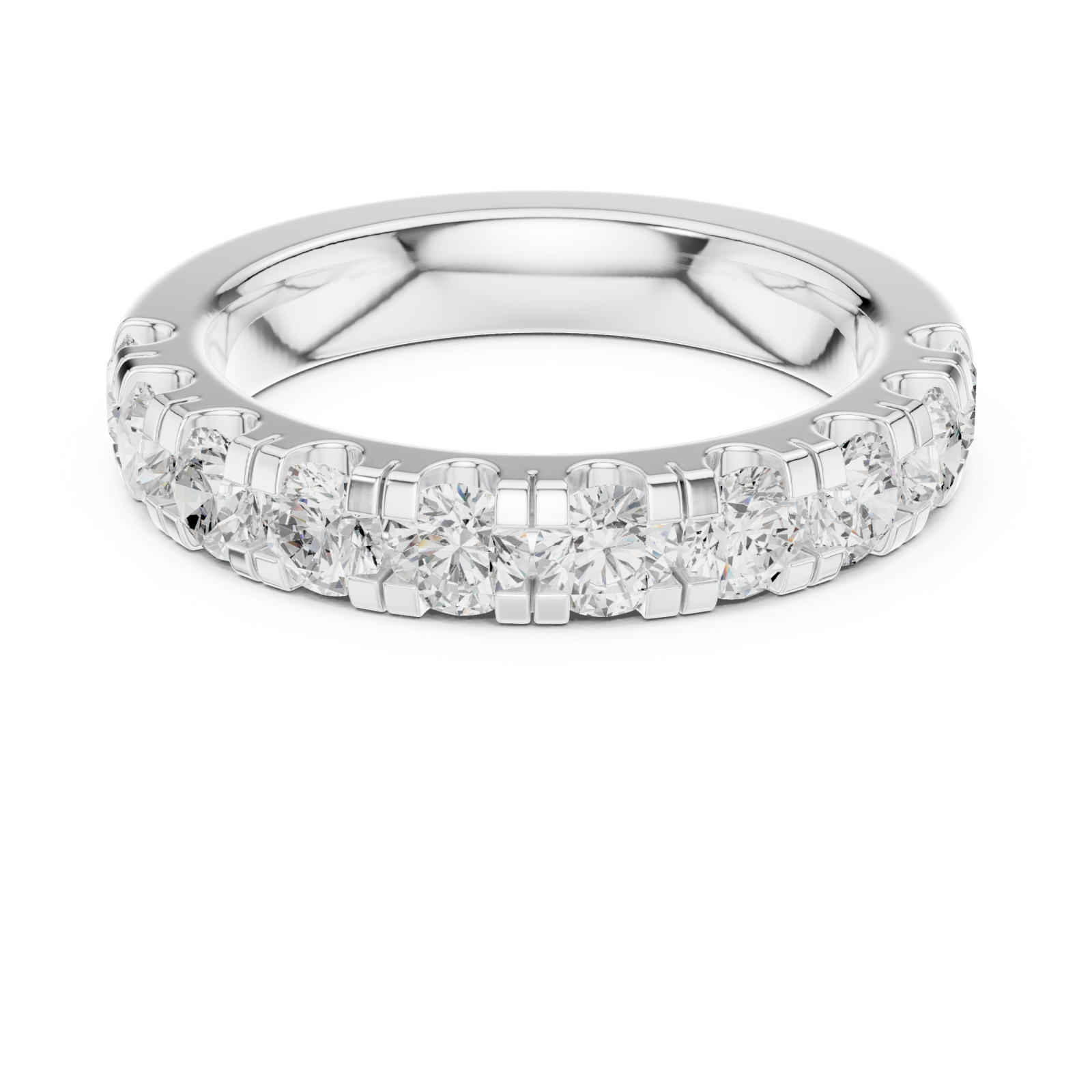  White Gold Starlit Grace Eternity Celebration Ring Front View