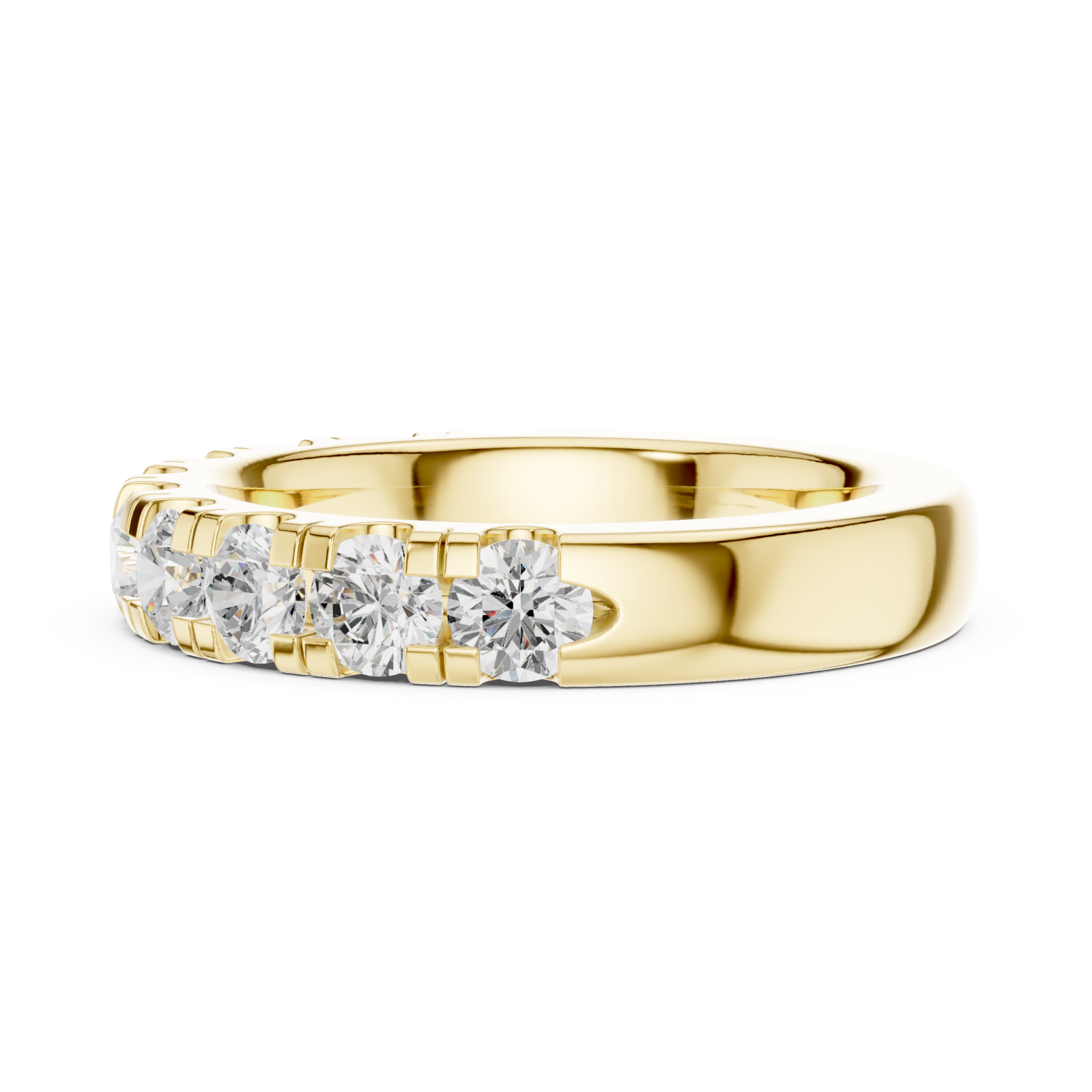  Gold Starlit Grace Eternity Celebration Ring Side View