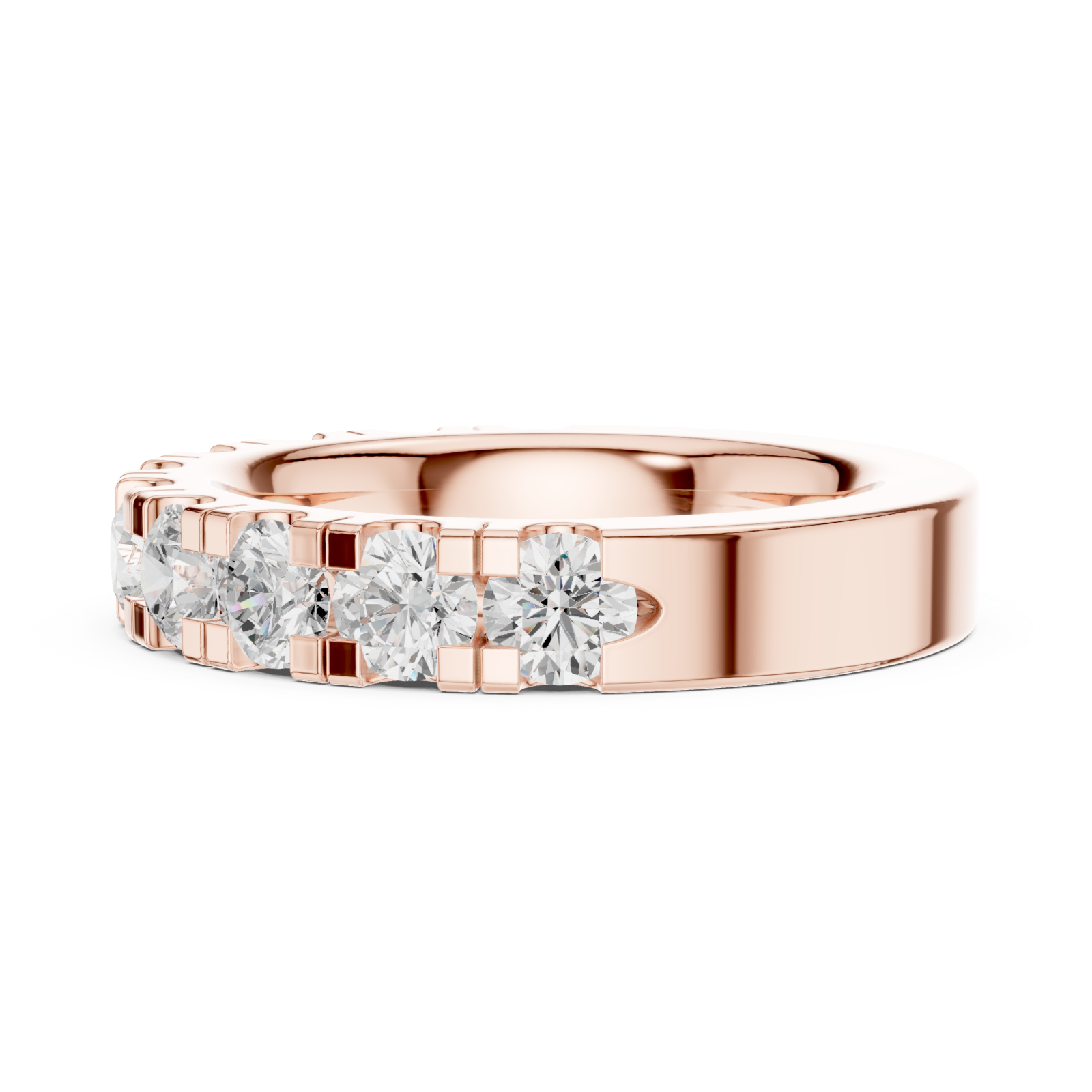  Rose Gold Celestial Whisper Pavé Ring Side View