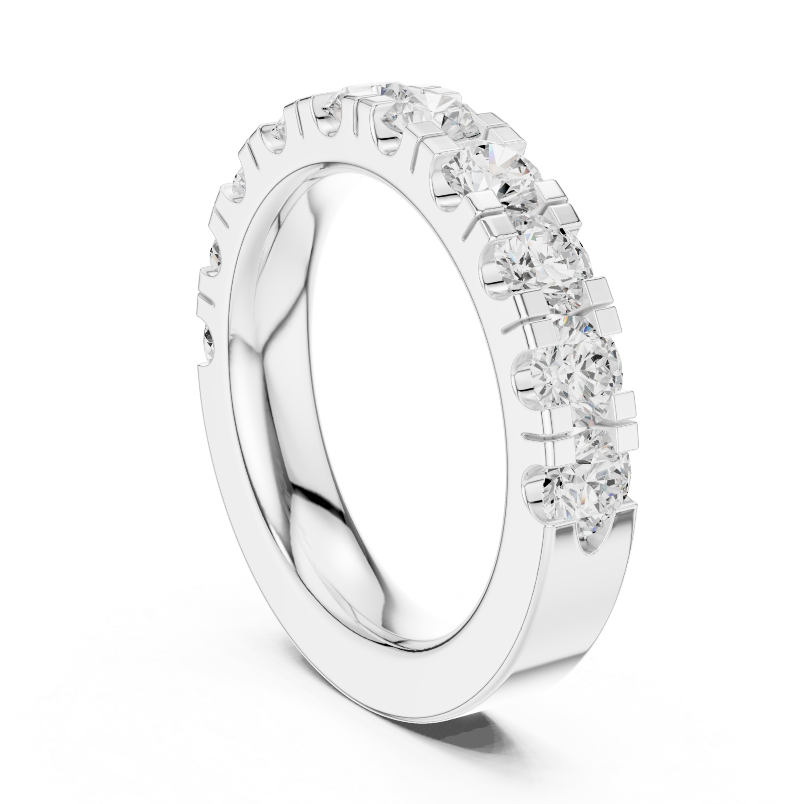  White Gold Celestial Whisper Pavé Ring Left View