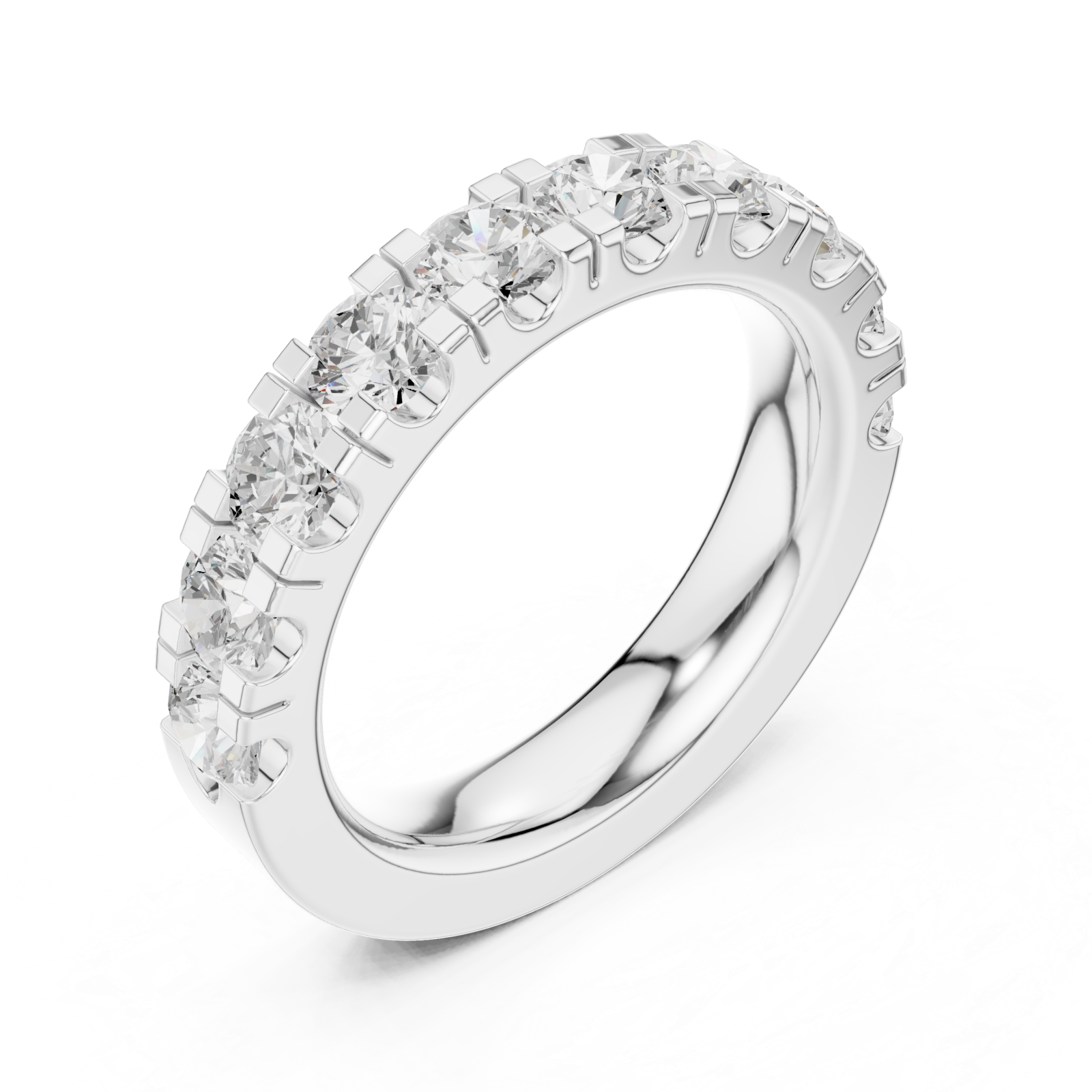  White Gold Celestial Whisper Pavé Ring Right View