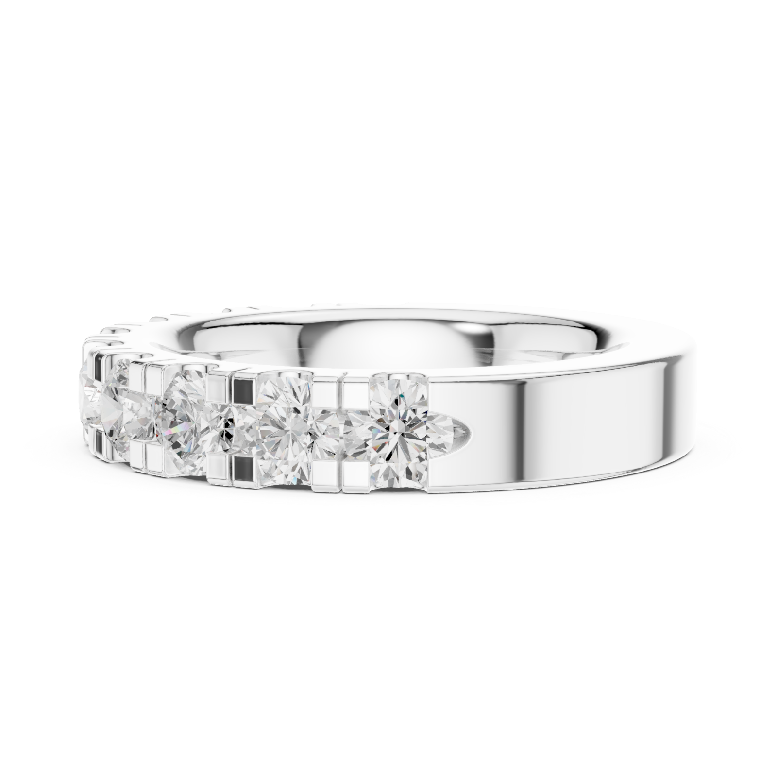  White Gold Celestial Whisper Pavé Ring Side View