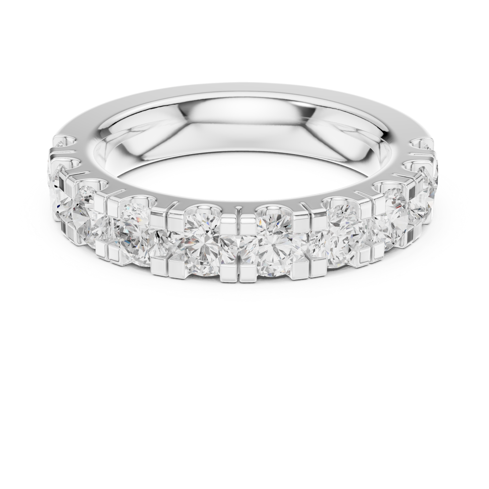  White Gold Celestial Whisper Pavé Ring Front View